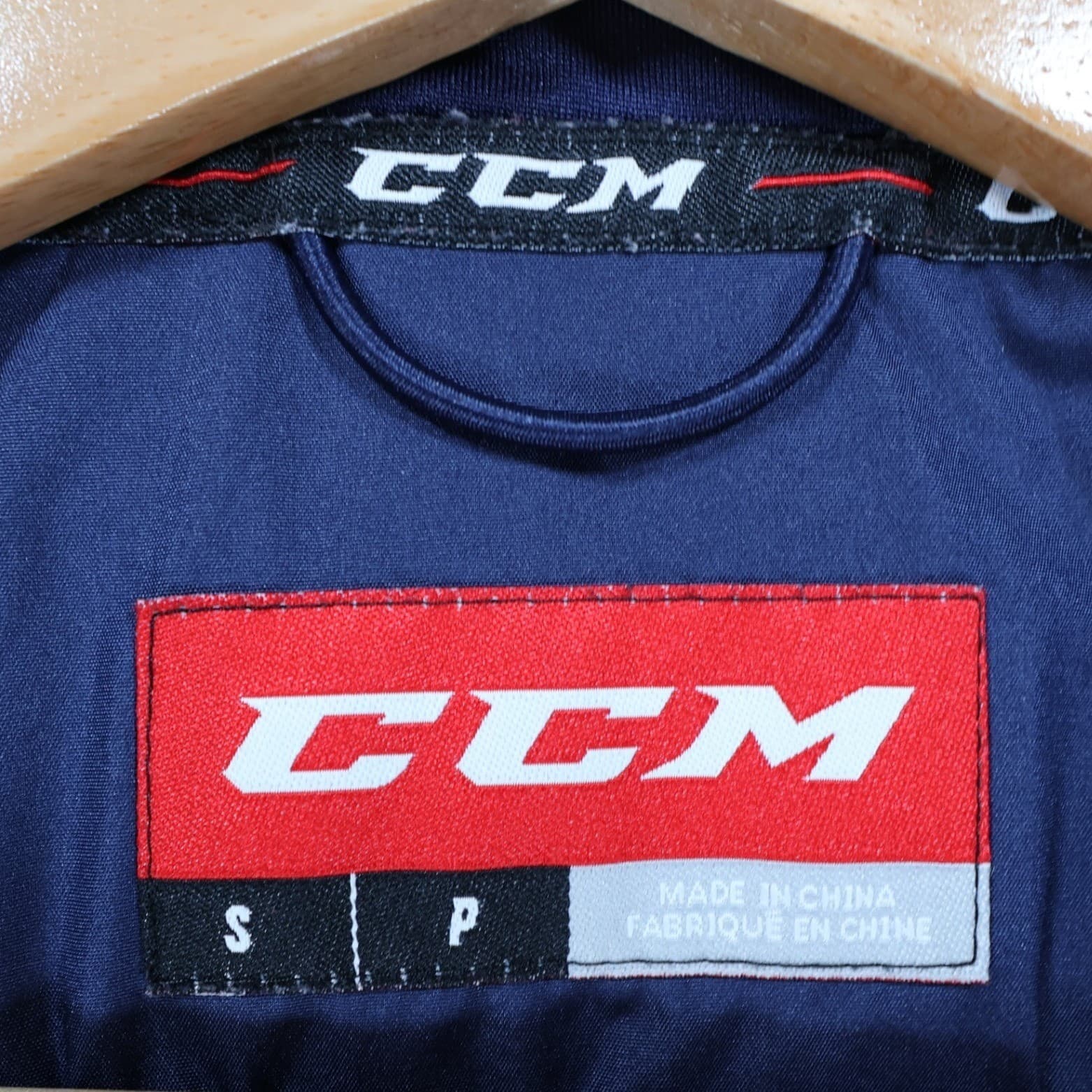 CCM USA Hockey Jacket Mens S Navy Blue Excellent Lightweight Windbreaker - Thumbnail 7