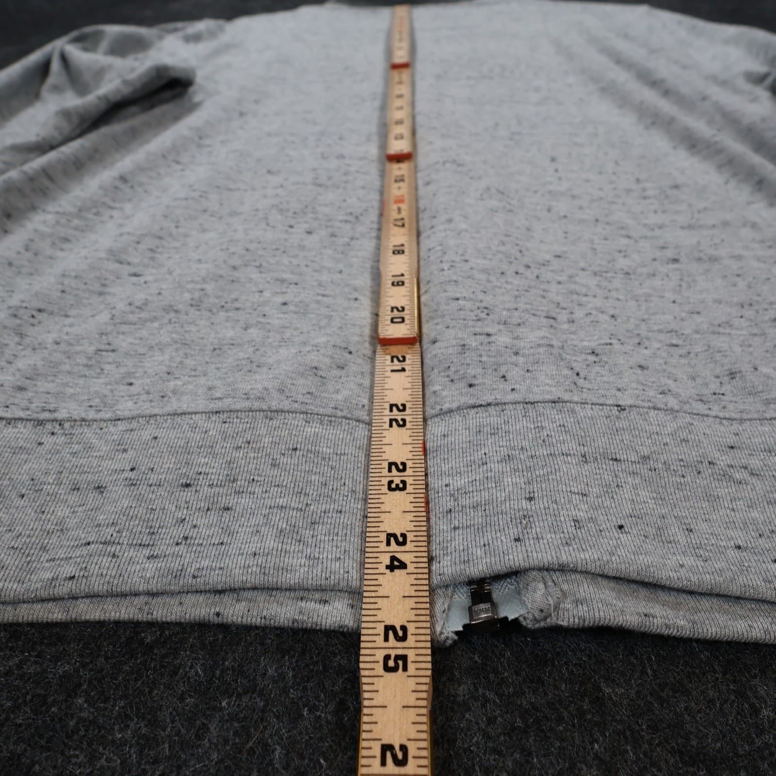 Nike Full Zip Hoodie Mens Large Gray Excellent Speckled Gym Sportswear - Thumbnail 5