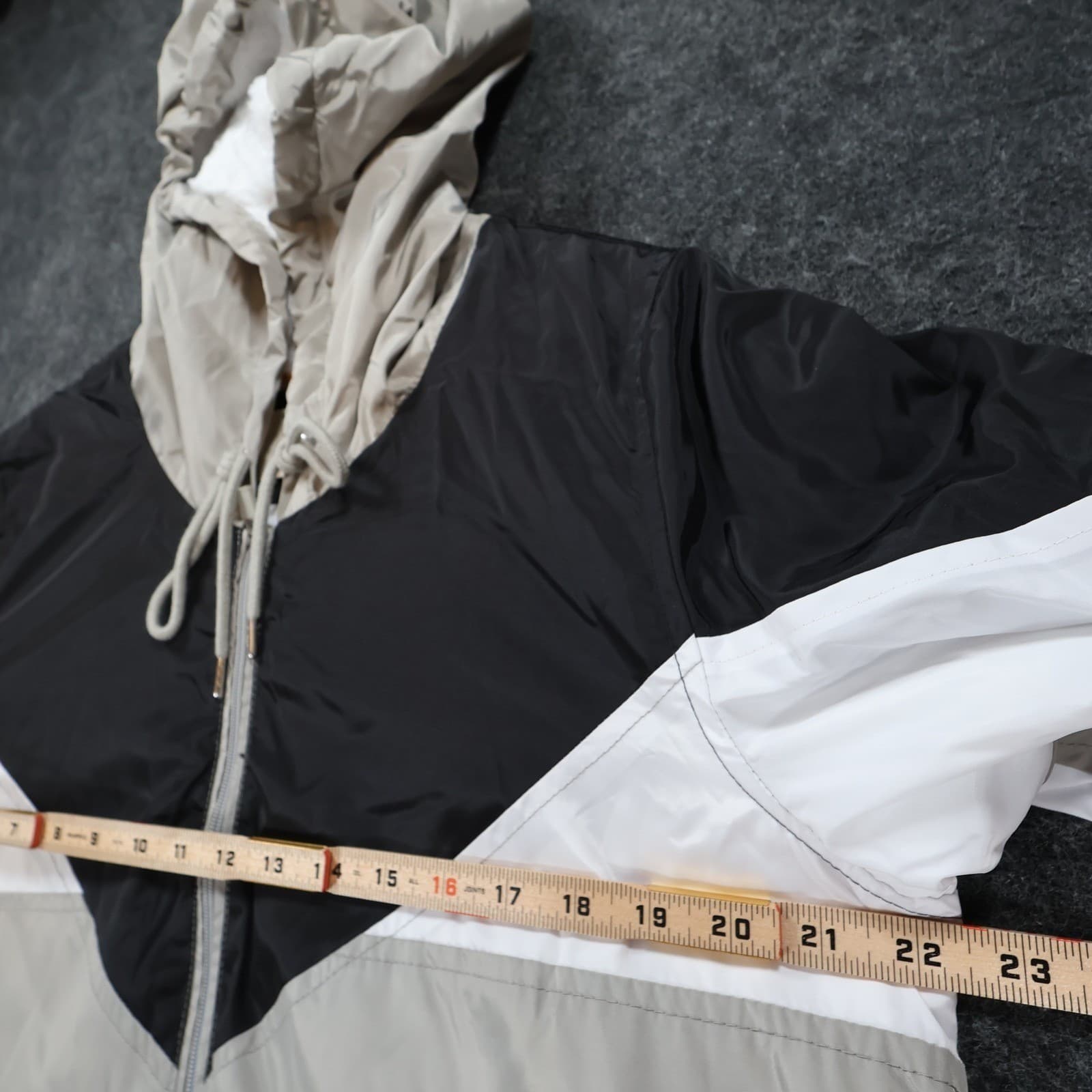 Ashley by 26 International Windbreaker Womens XL Gray Black Excellent Sherpa - Thumbnail 3