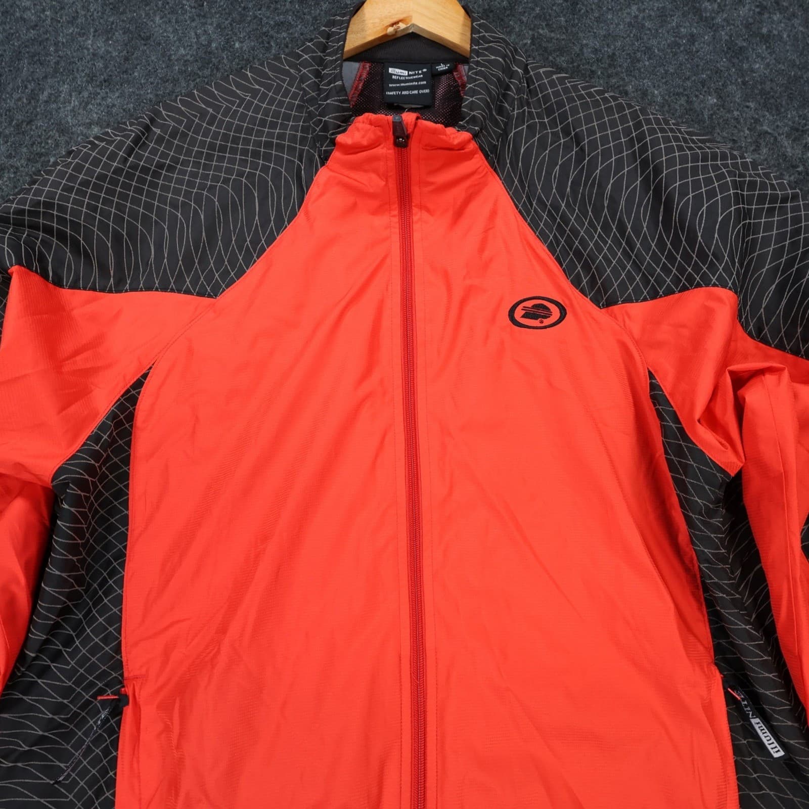 IllumiNite Cycling Jacket Mens Large Red Excellent Reflective - Thumbnail 11