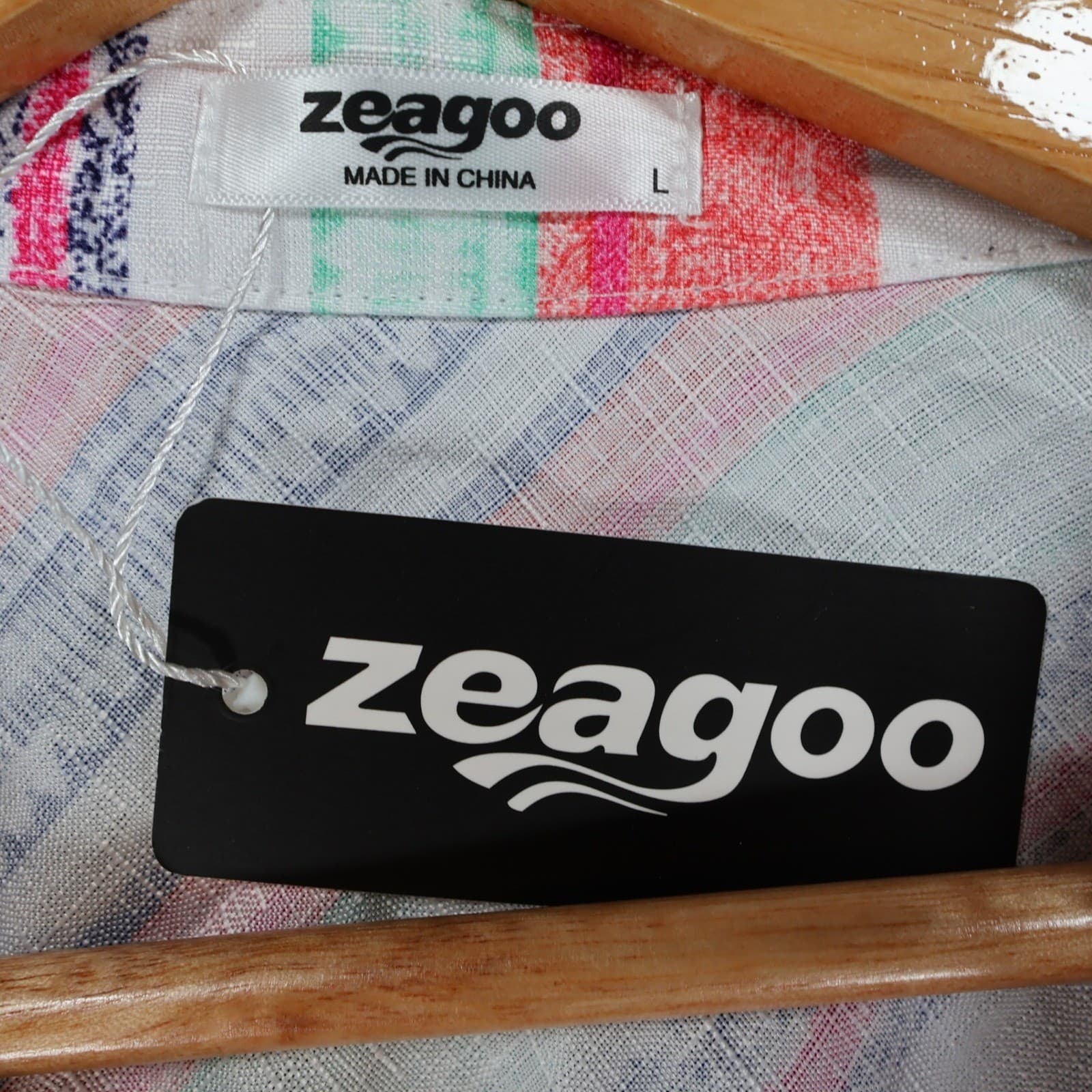 Zeagoo Button Up Shirt Womens XL Multicolor New Striped Western Southwest - Thumbnail 7