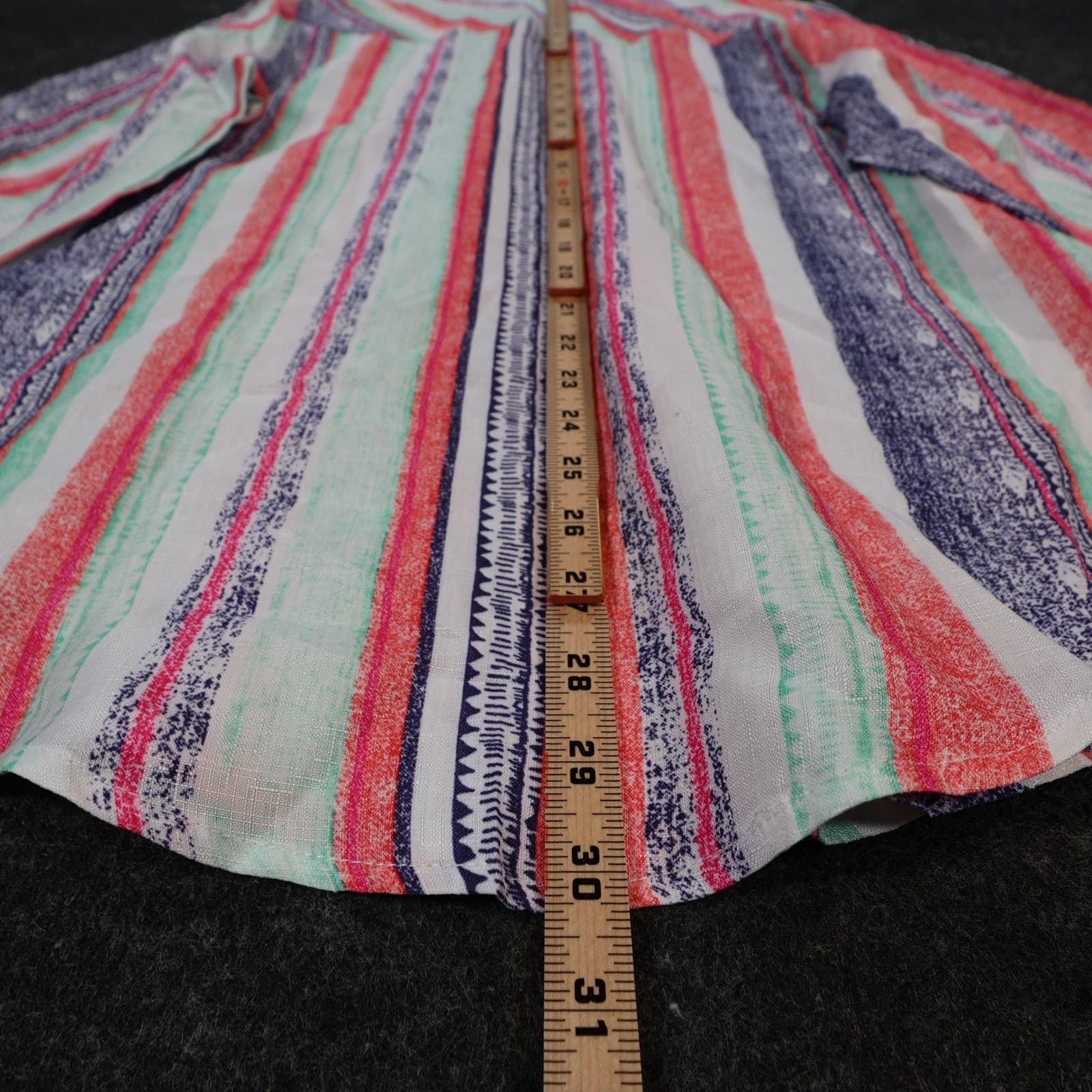 Zeagoo Button Up Shirt Womens XL Multicolor New Striped Western Southwest - Thumbnail 5