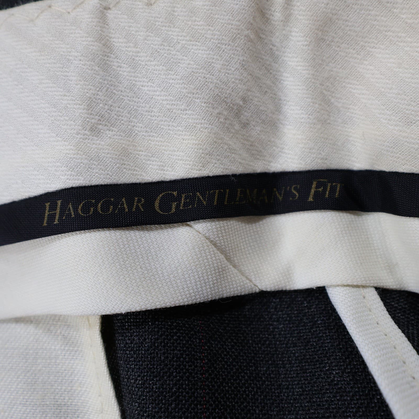 Haggar Dress Pants Mens 38x30 Gray Wool Blend Pleated Gentleman's Fit Pinstripe - Thumbnail 8