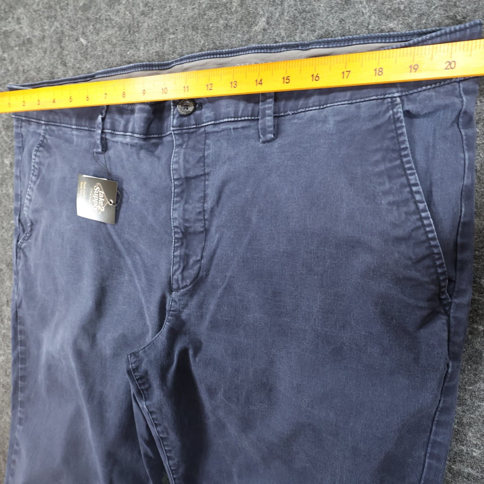 Chaps Straight Fit Pants Mens 42x30 Navy Blue Cotton Spandex Chino Casual Work - Thumbnail 5