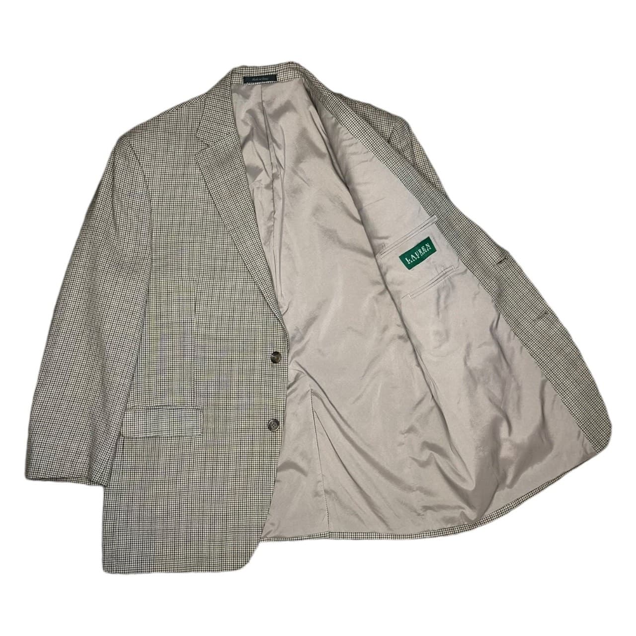 Lauren Ralph Lauren Men's Houndstooth Blazer 44R Sport Coat Jacket - Thumbnail 2