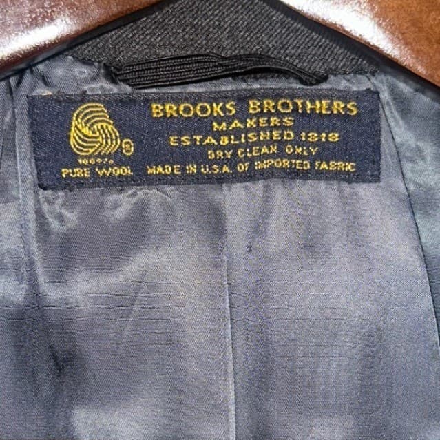 Vintage Brooks Brothers Makers Blazer Mens 44R Grey Wool 2-Button Sport Coat - Thumbnail 8