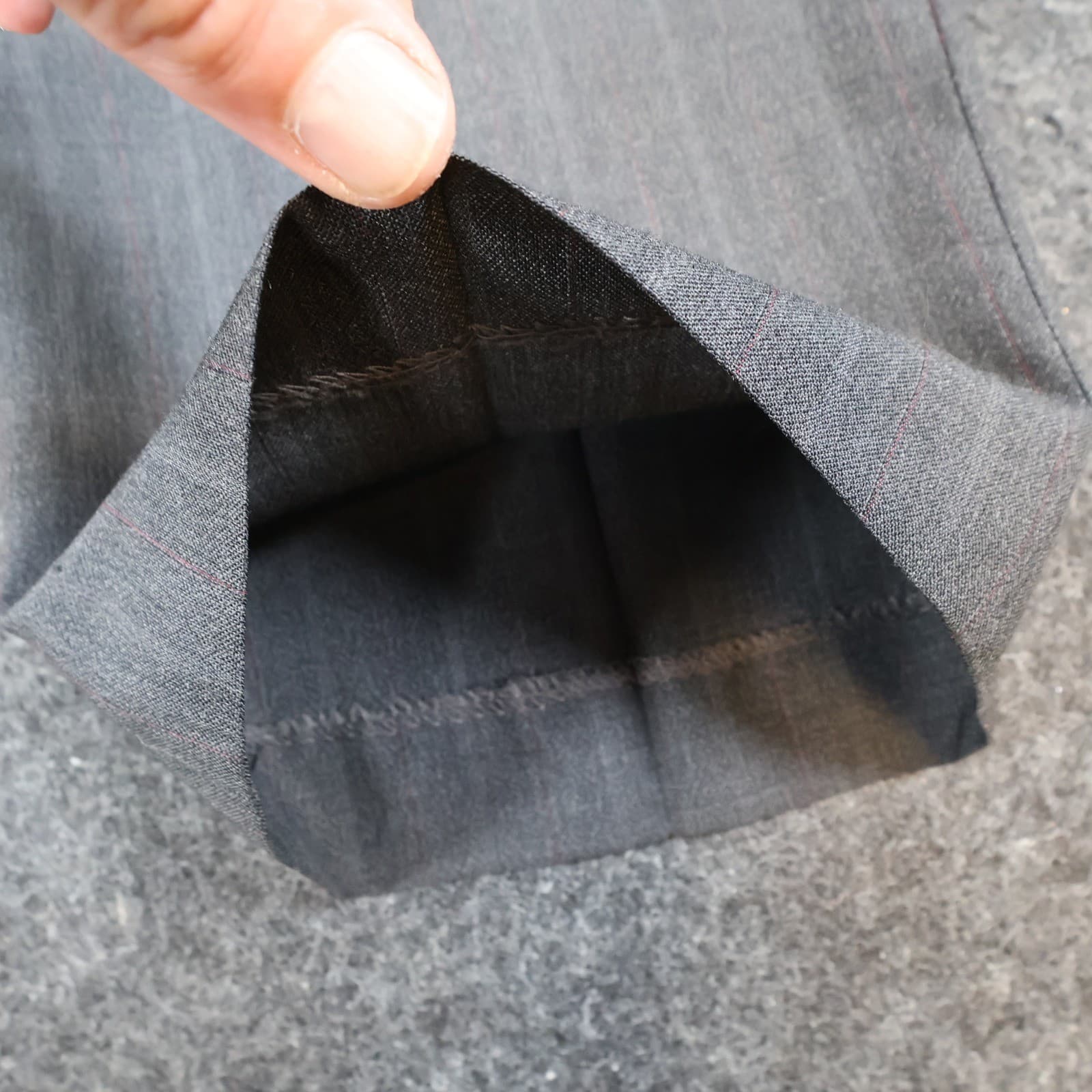 Haggar Dress Pants Mens 38x30 Gray Wool Blend Pleated Gentleman's Fit Pinstripe - Thumbnail 14
