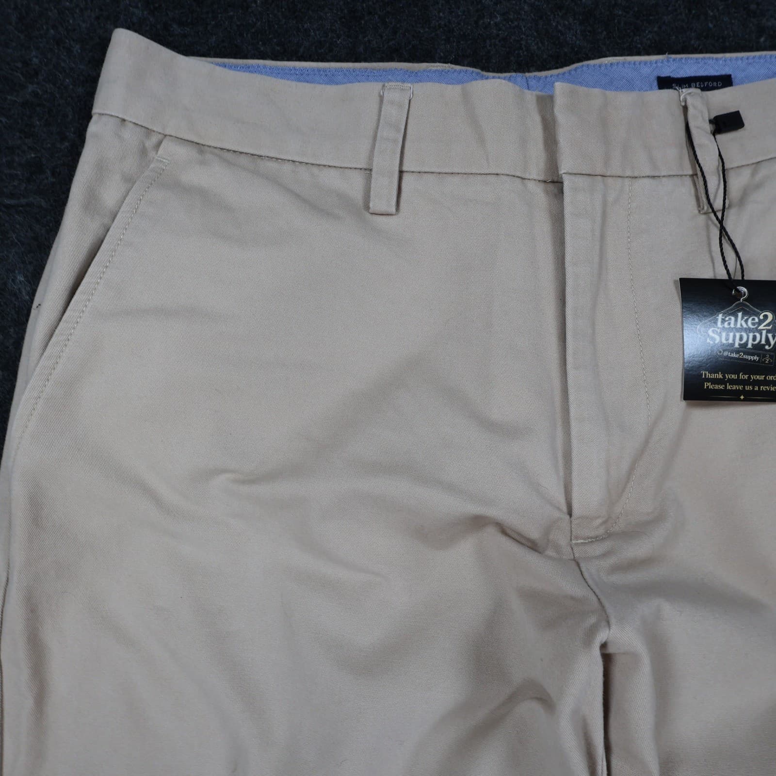 J.Crew Slim Bedford Pants Mens 30x32 Beige Cotton Chino Trousers 92443 - Thumbnail 11