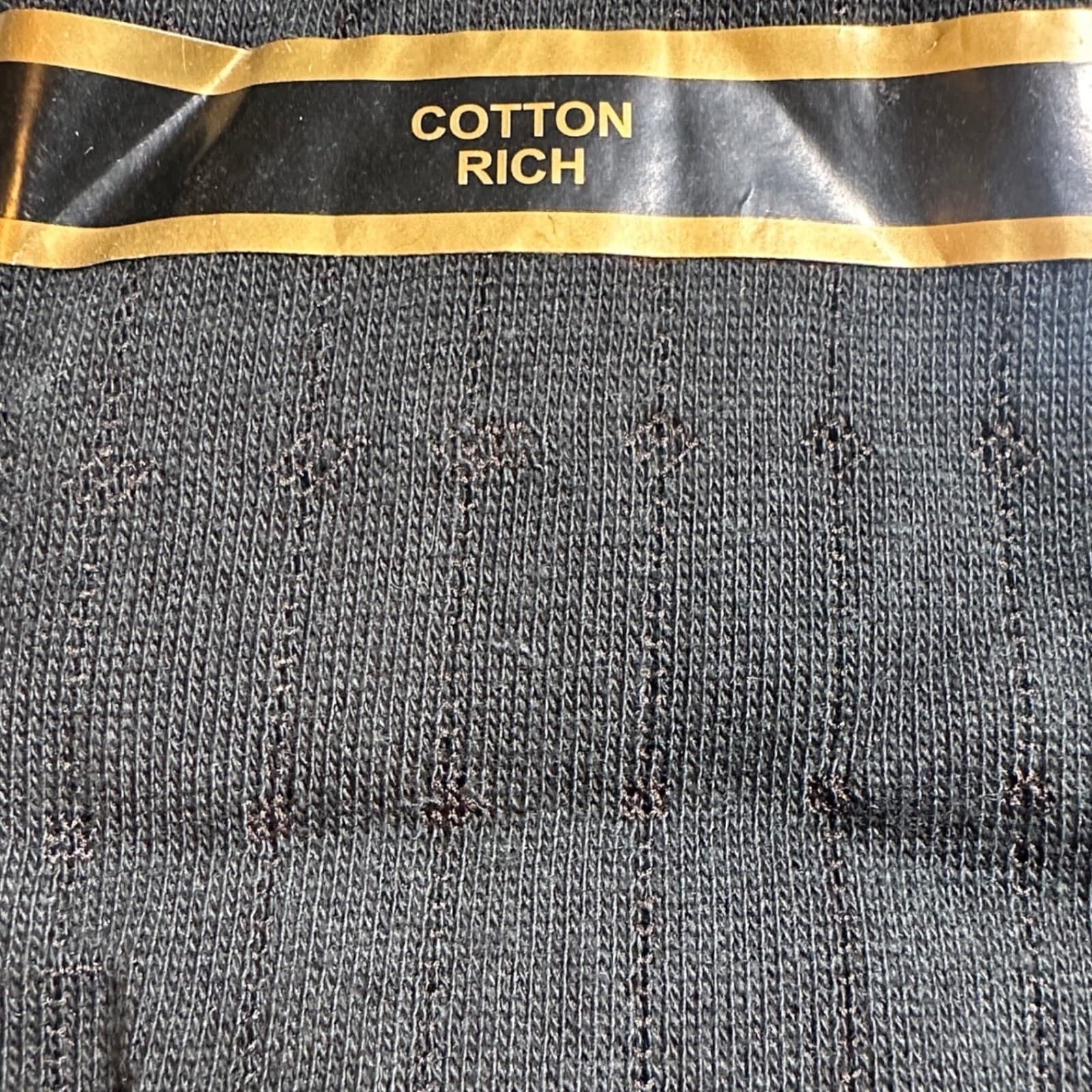 Vintage Max Grey Dress Socks Mens 10-13 Black New Cotton Rich Ribbed Pattern - Thumbnail 5