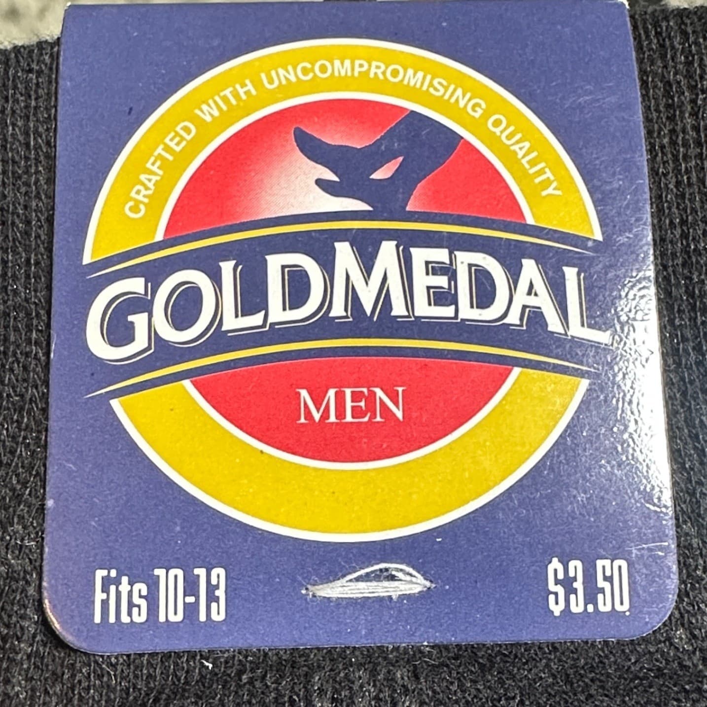 Vintage Gold Medal Dress Socks Men 10-13 Black New Plaid Cotton Blend - Thumbnail 4