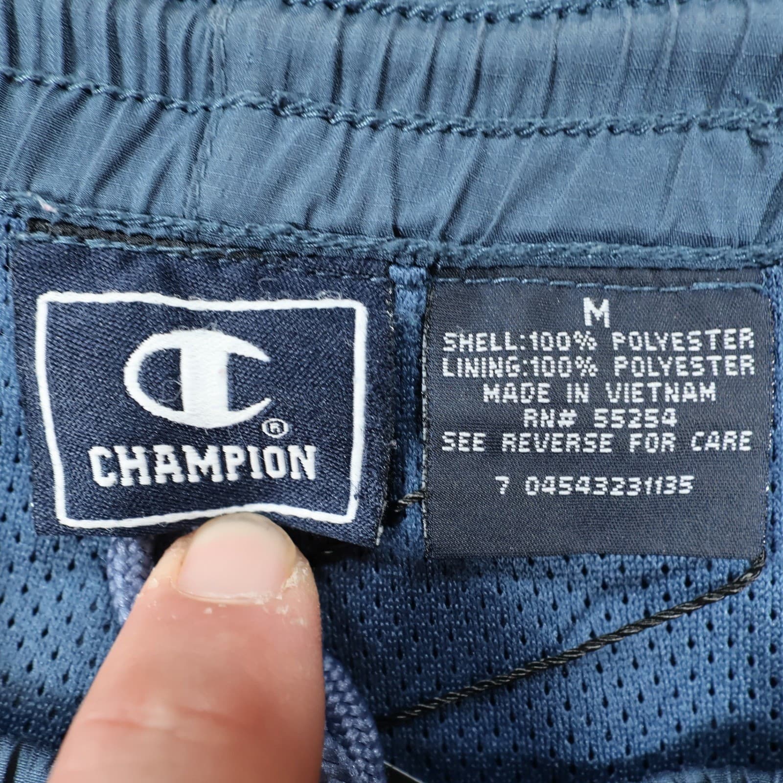 Champion Track Pants Mens Medium Blue Polyester Windbreaker Relaxed Athletic - Thumbnail 7