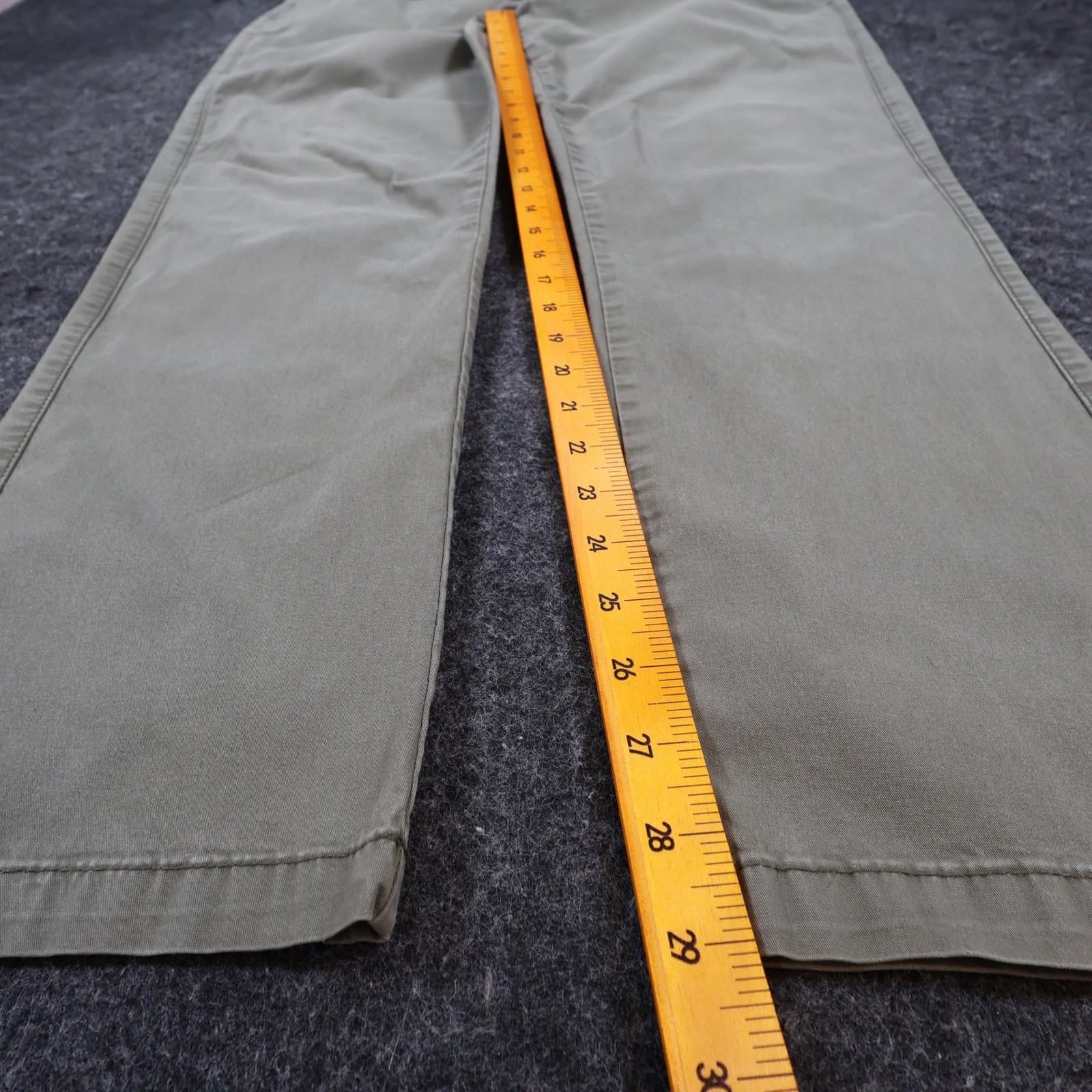 English Laundry Chino Pants Mens 38x32 Olive Green Cotton Stretch Straight Fit - Thumbnail 4
