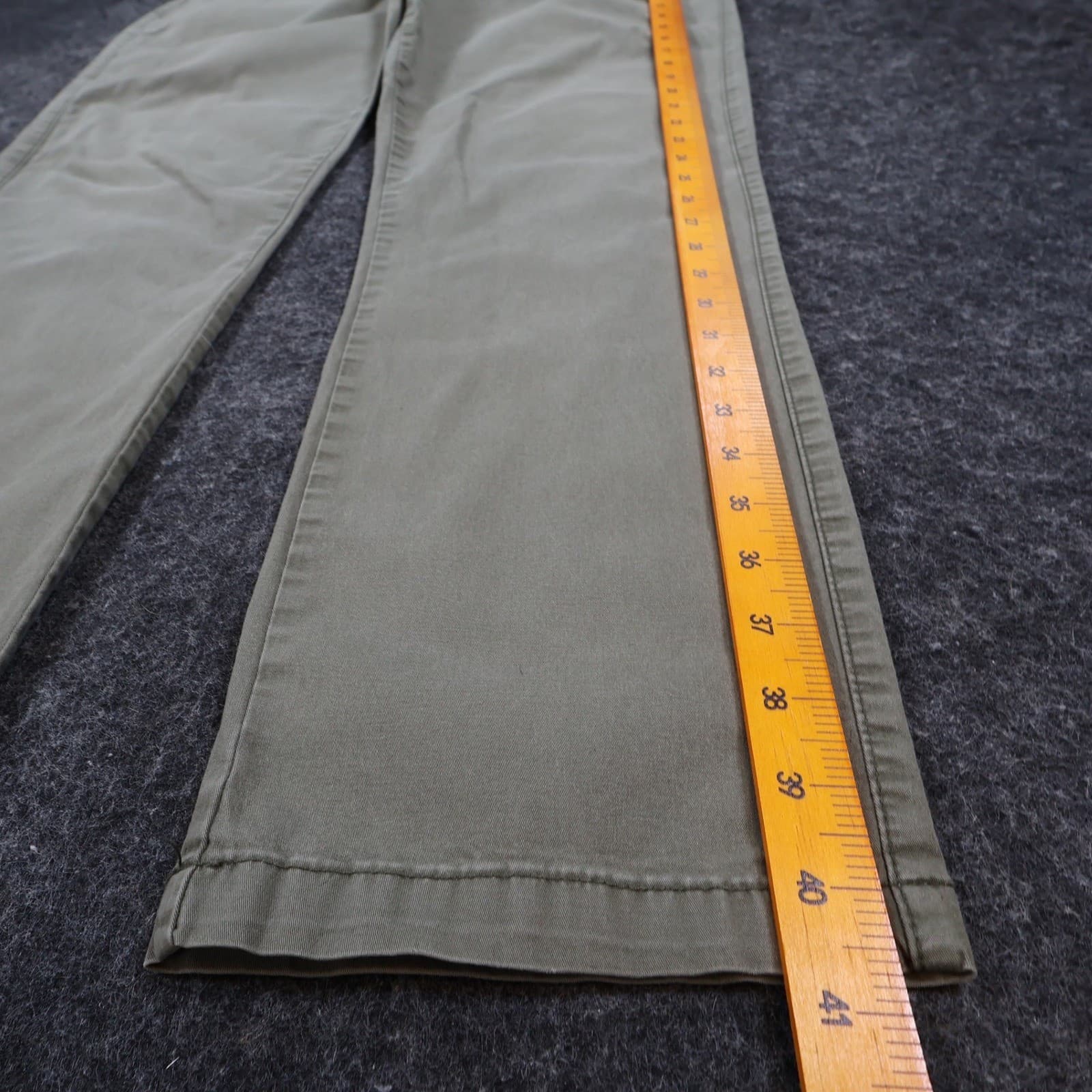 English Laundry Chino Pants Mens 38x32 Olive Green Cotton Stretch Straight Fit - Thumbnail 3