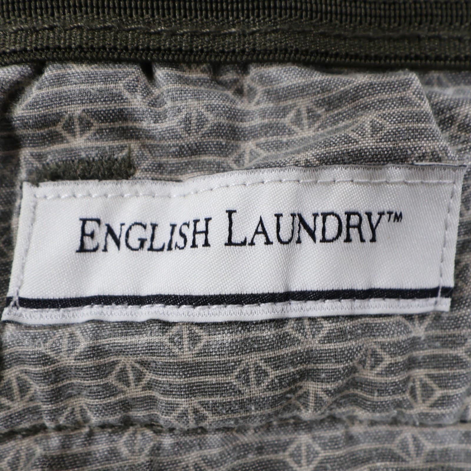 English Laundry Chino Pants Mens 38x32 Olive Green Cotton Stretch Straight Fit - Thumbnail 7