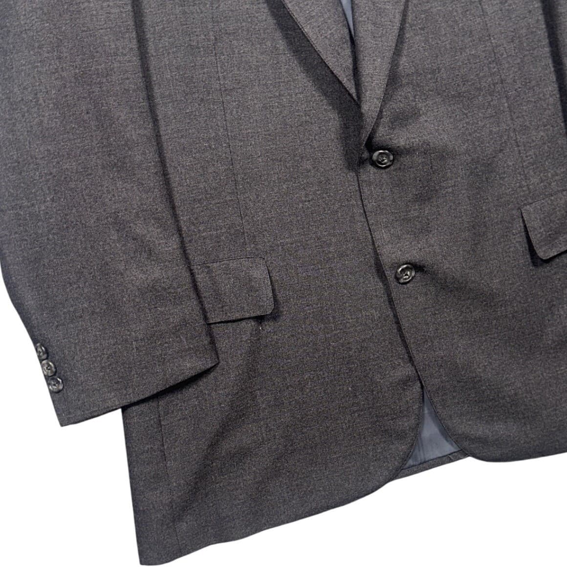 Vintage Brooks Brothers Makers Blazer Mens 44R Grey Wool 2-Button Sport Coat - Thumbnail 6