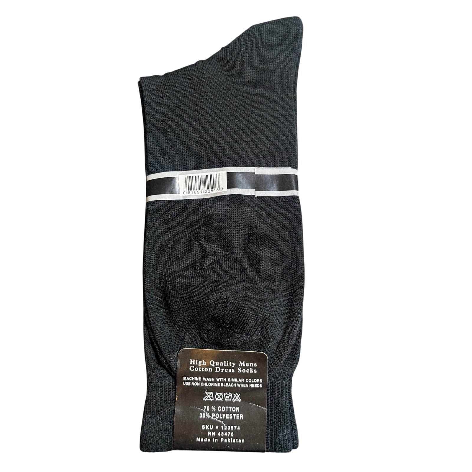 Vintage Max Grey Dress Socks Mens Size 10-13 Black New Cotton Rich Textured - Thumbnail 2