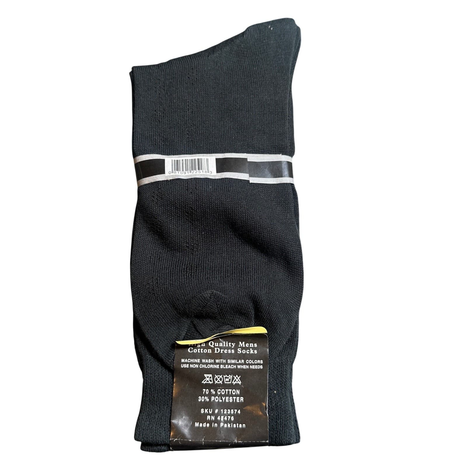 Vintage Max Grey Dress Socks Mens 10-13 Black New Cotton Rich Formal - Thumbnail 2
