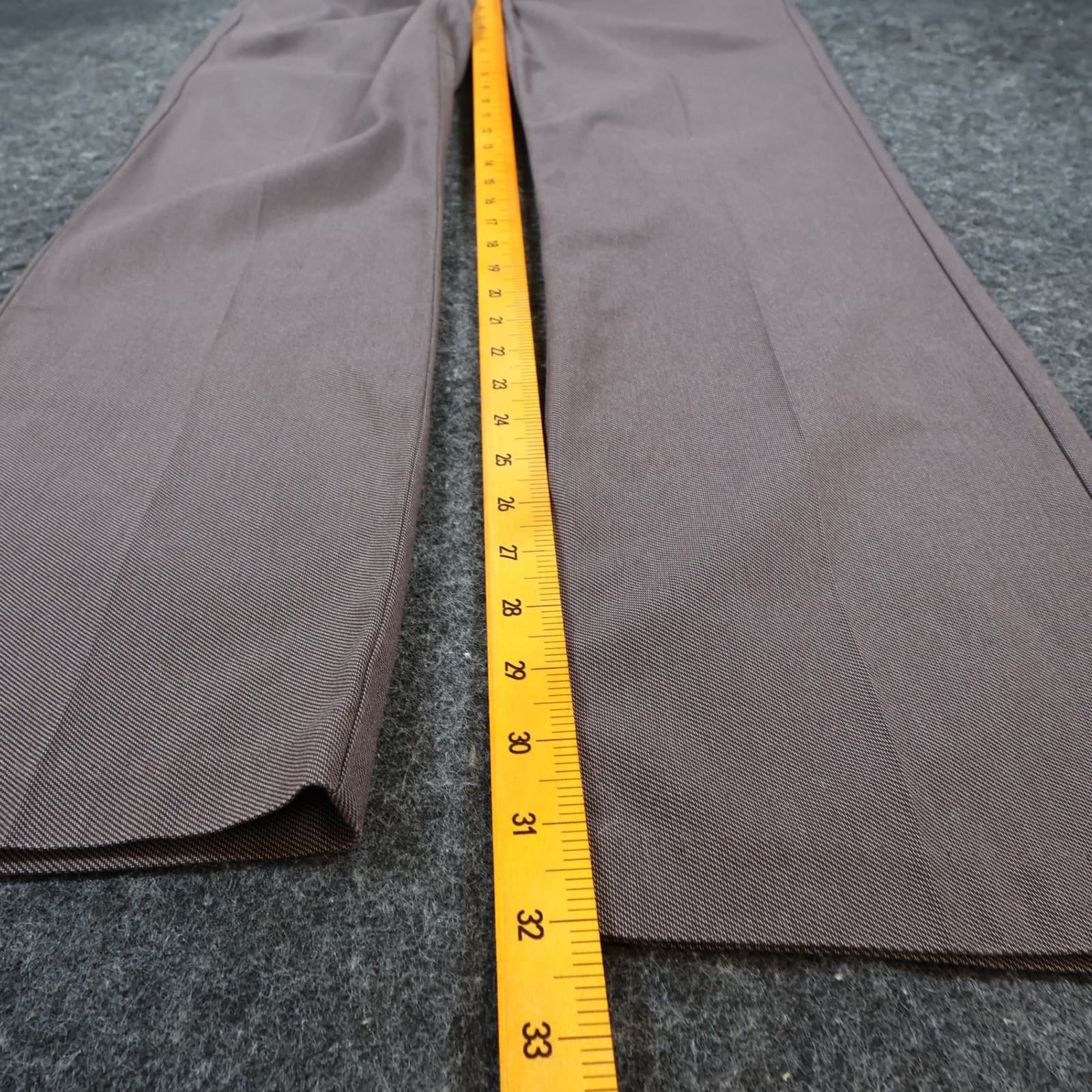 Roundtree & Yorke TravelSmart Pants Mens 36x32 Brown Cotton Stretch Dress Chino - Thumbnail 4