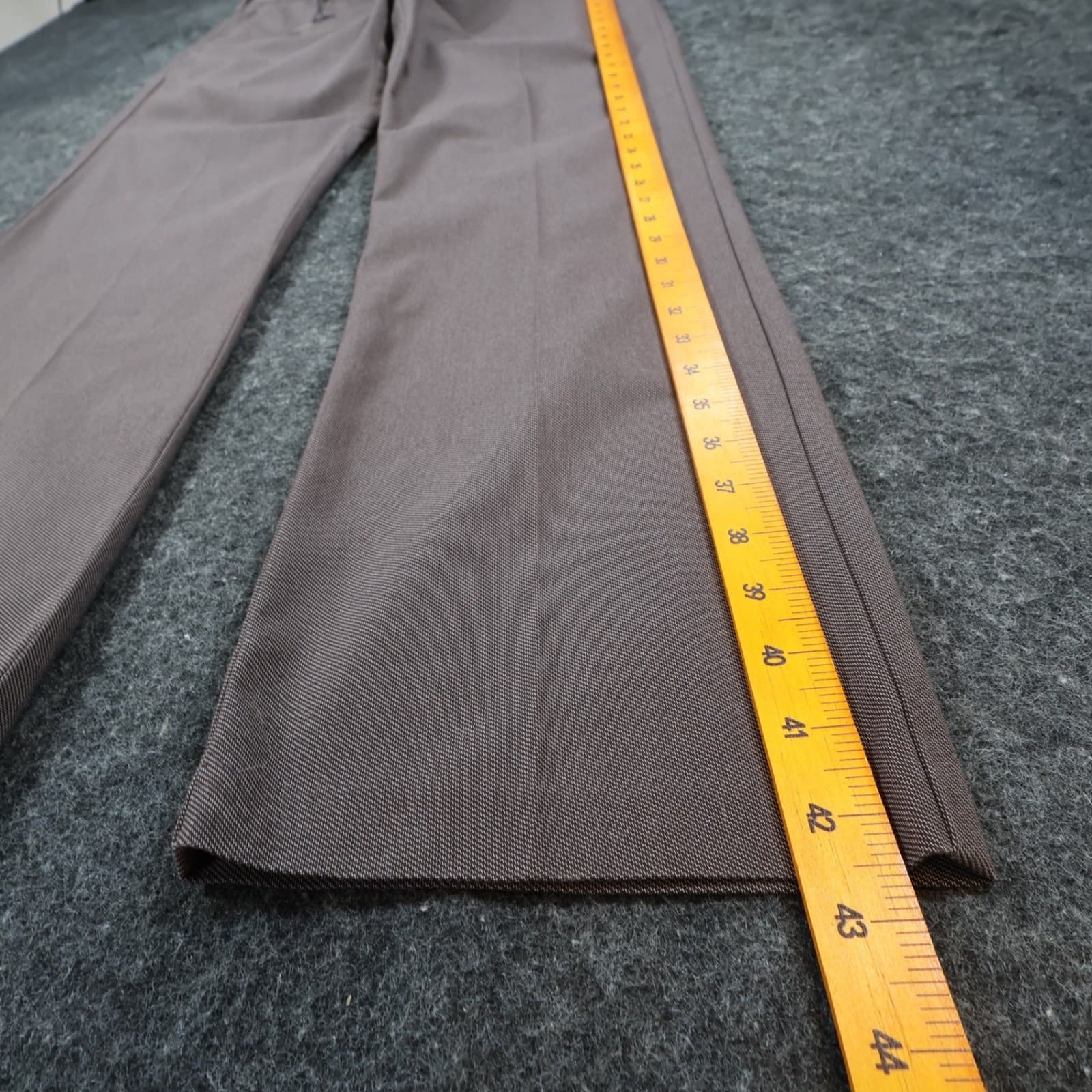 Roundtree & Yorke TravelSmart Pants Mens 36x32 Brown Cotton Stretch Dress Chino - Thumbnail 3