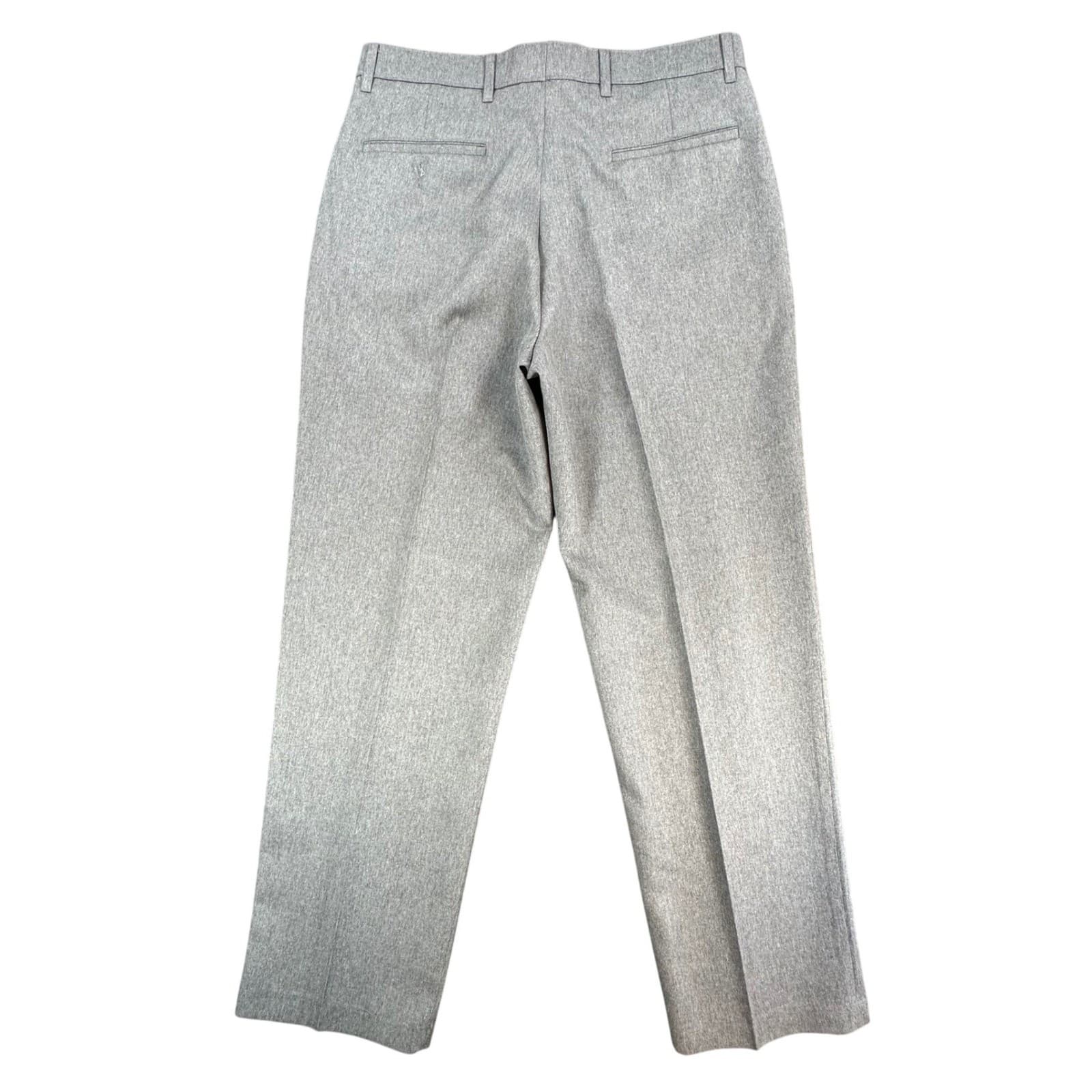 Levi Strauss Action Slacks Mens 34x30 Gray Polyester Dress Pants Regular Fit - Thumbnail 2