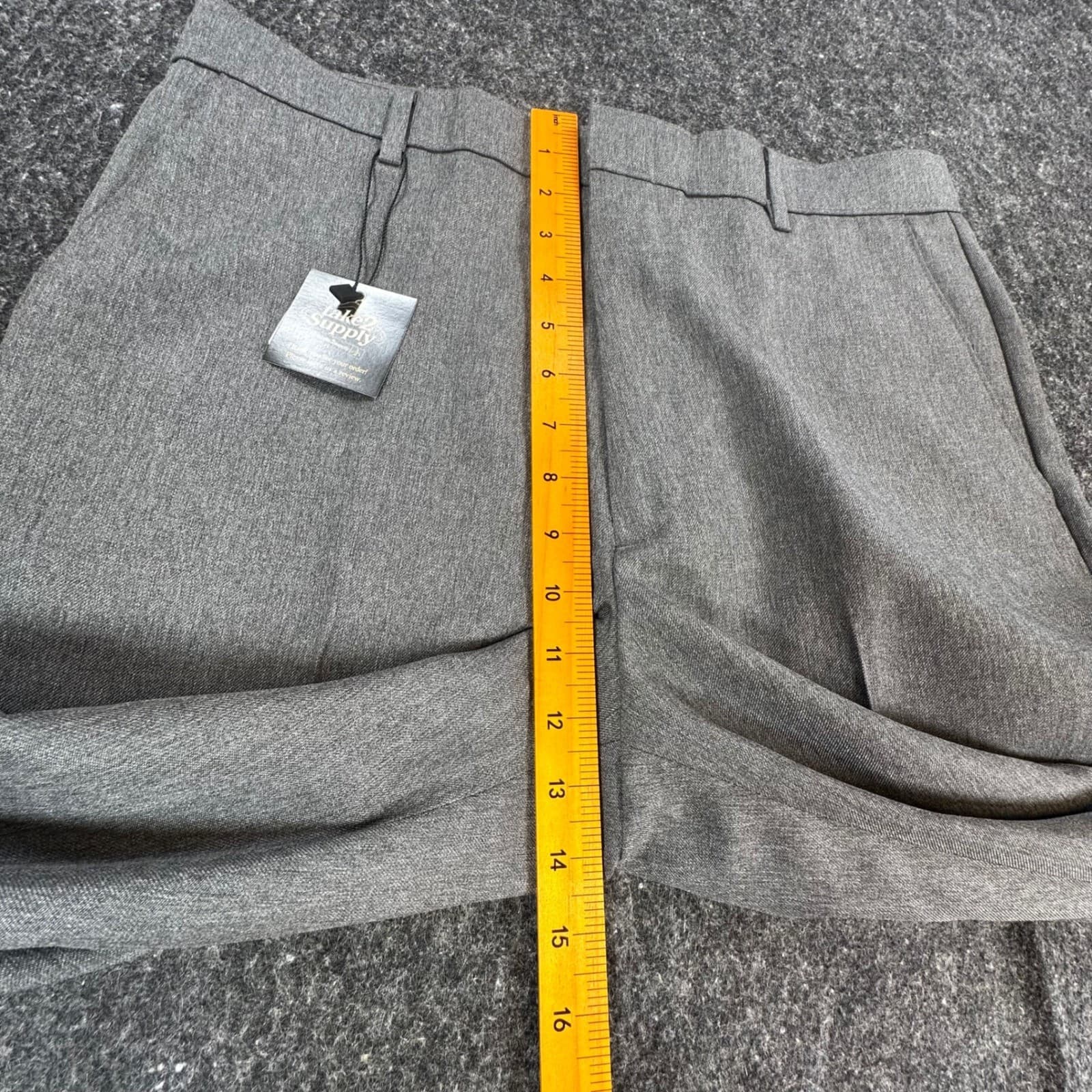 Levi Strauss Action Slacks Mens 34x30 Gray Polyester Dress Pants Regular Fit - Thumbnail 6
