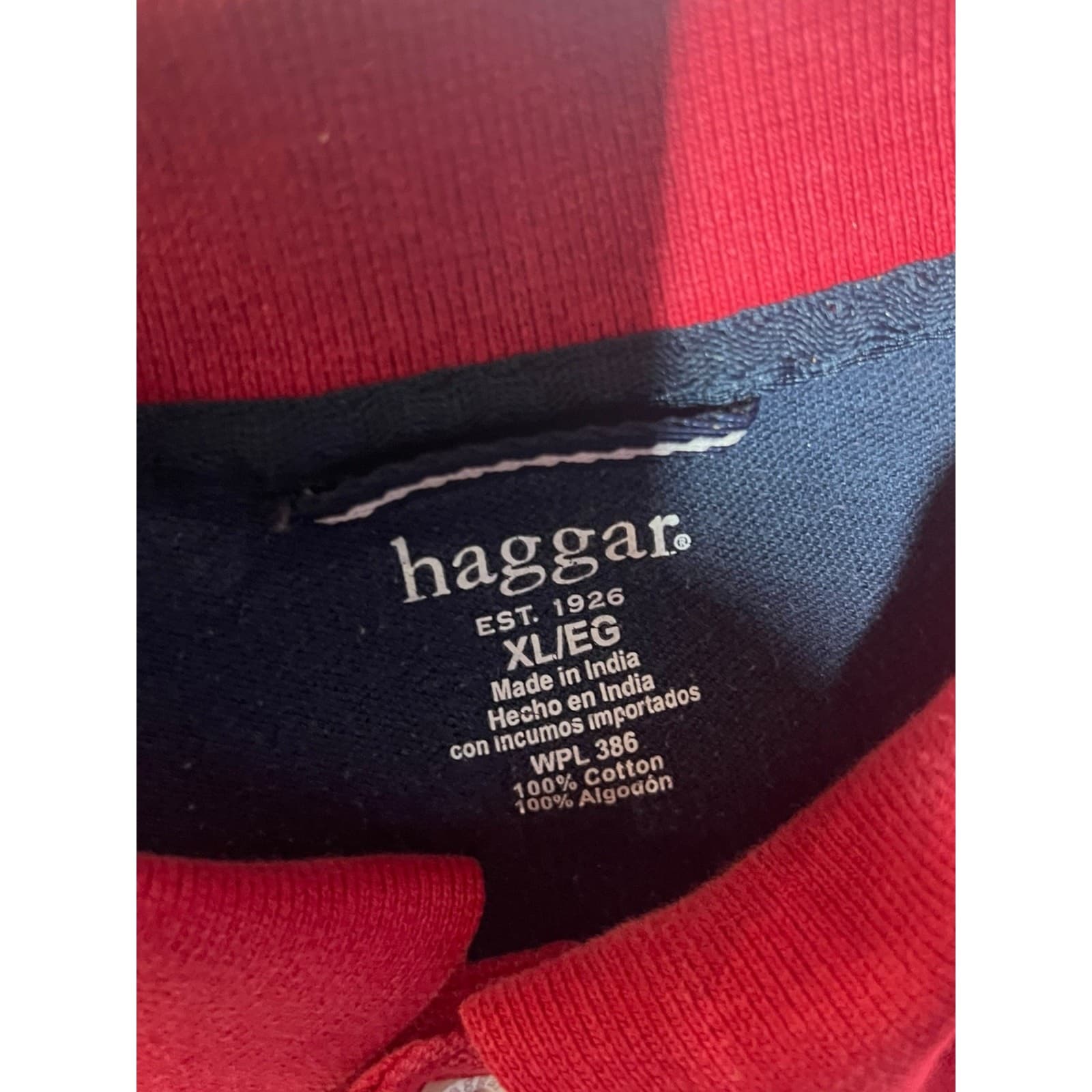 Haggar Men’s XL Red Polo Shirt Short Sleeve Casual Classic - Thumbnail 3