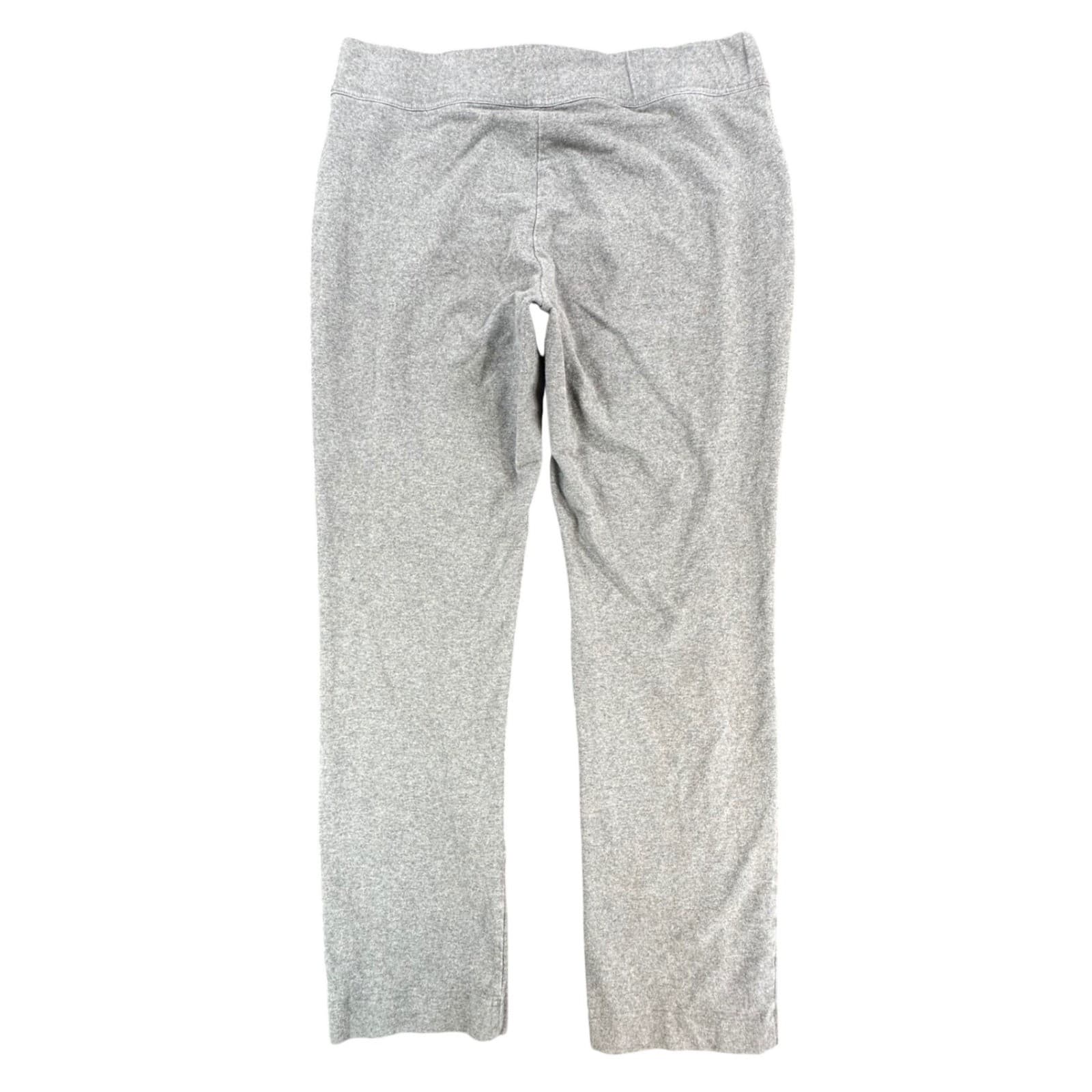 Lands' End Starfish Knit Pants Womens Large 14-16 Gray Cotton Stretch Straight - Thumbnail 2