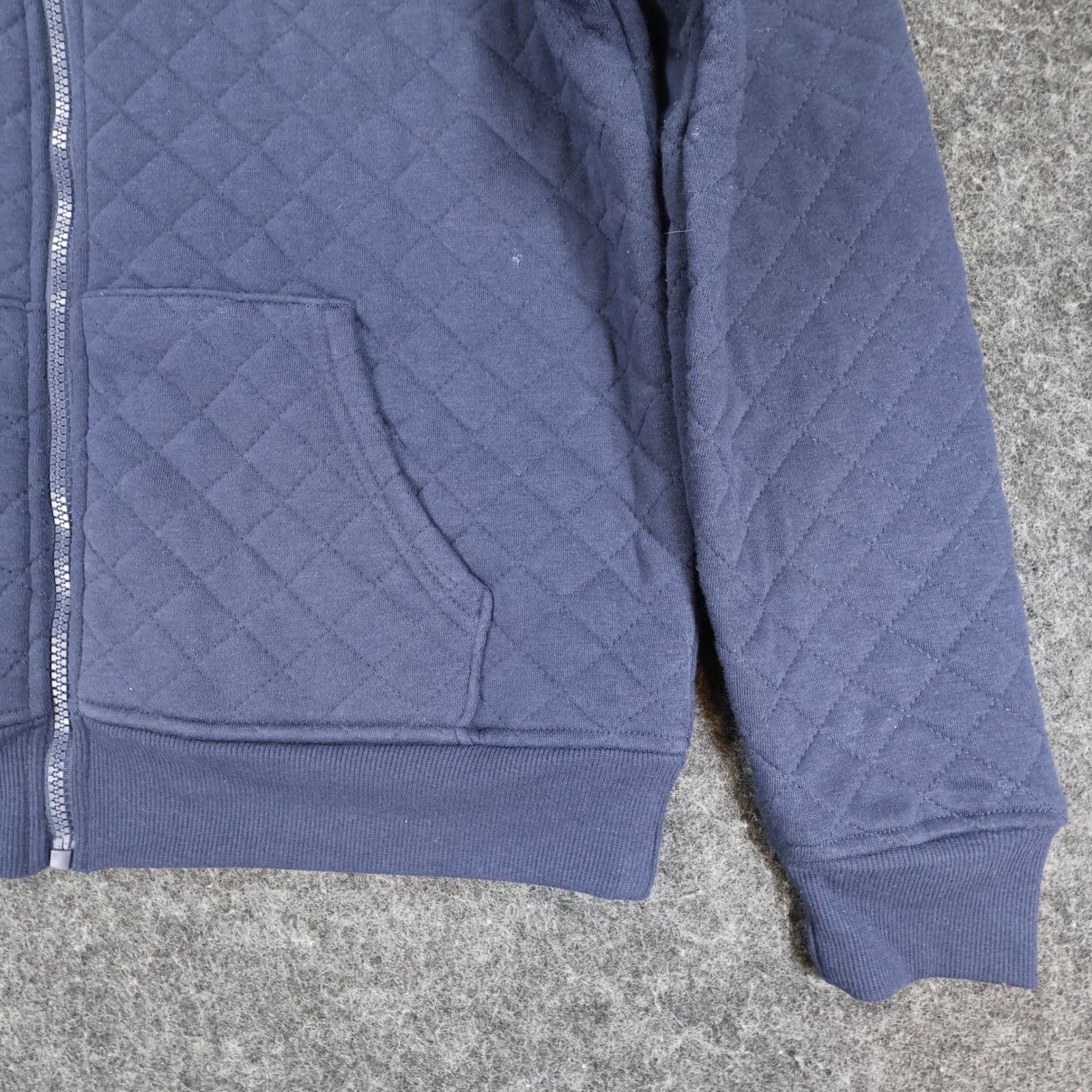 Athletic Works Quilted Bomber Jacket Girls M 8-10 Navy Blue Cotton Zip Up Coat - Thumbnail 10