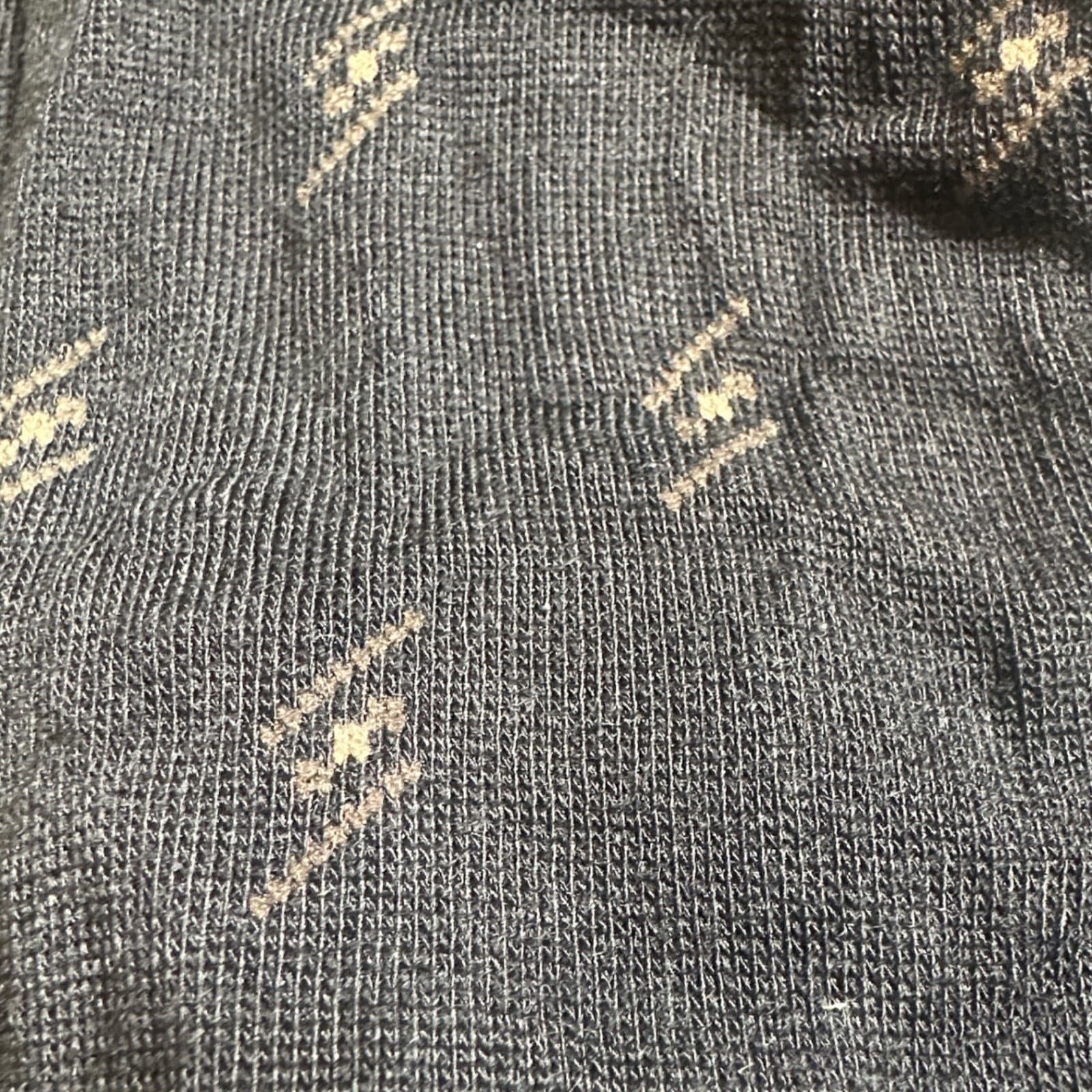 Chereskin Dress Socks Mens Size 10-13 Black New Geometric Cotton Blend USA Made - Thumbnail 3