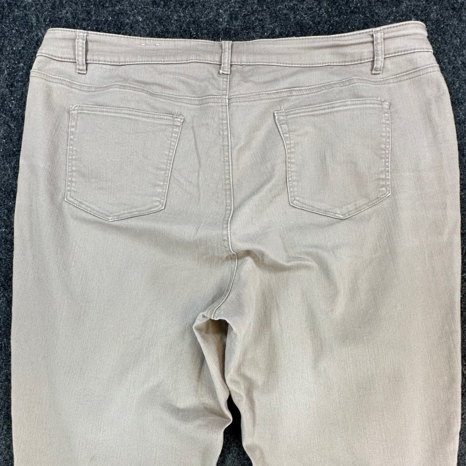 Westport Straight Leg Jeans Women 24W Tan Cotton Blend Signature Fit Stretch - Thumbnail 9