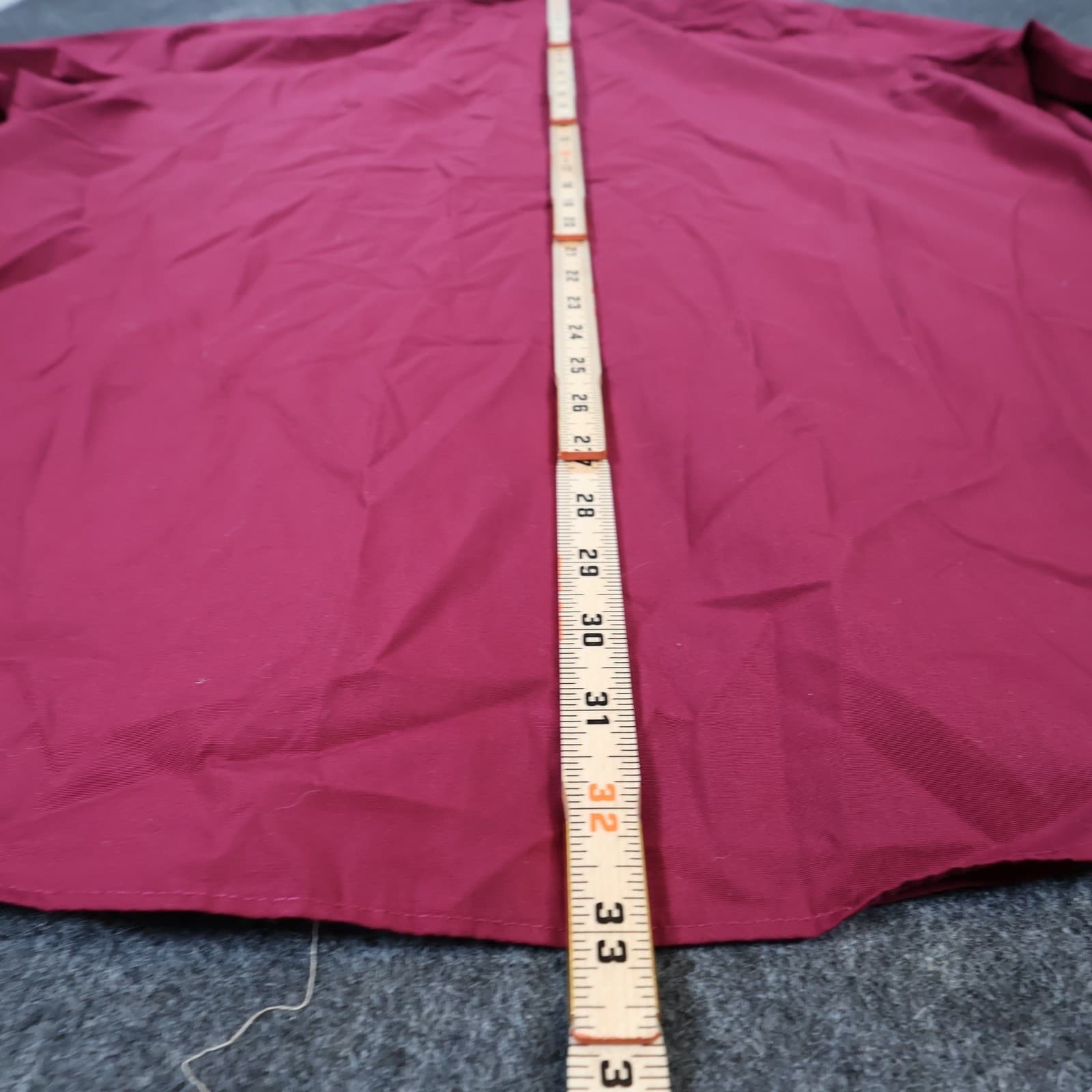 Van Heusen Flex Button Down Mens 2XL Maroon Excellent Wrinkle Free Regular Fit - Thumbnail 5