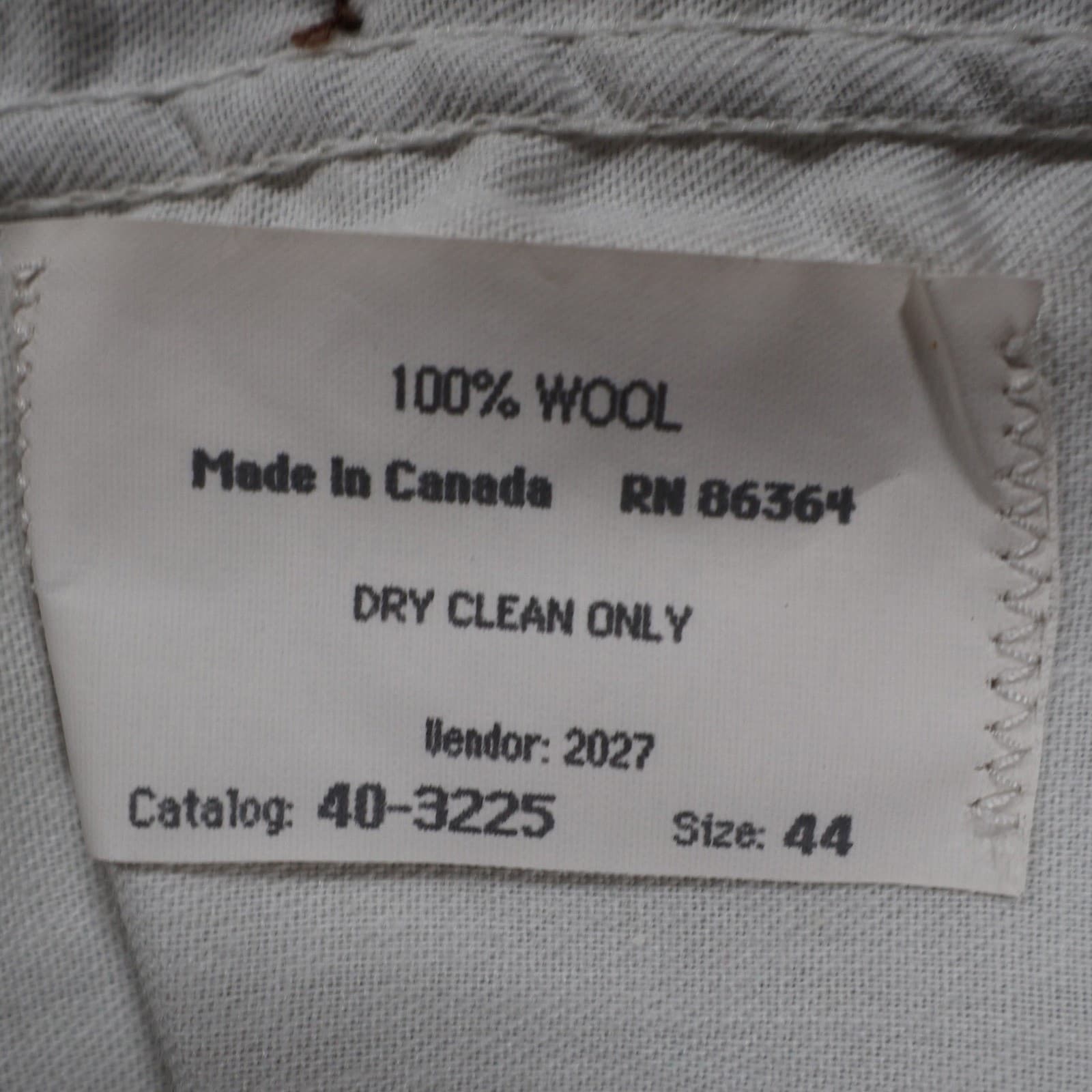 Context Pleated Dress Pants Mens 44 Brown Excellent 100% Wool Made in Canada - Thumbnail 8