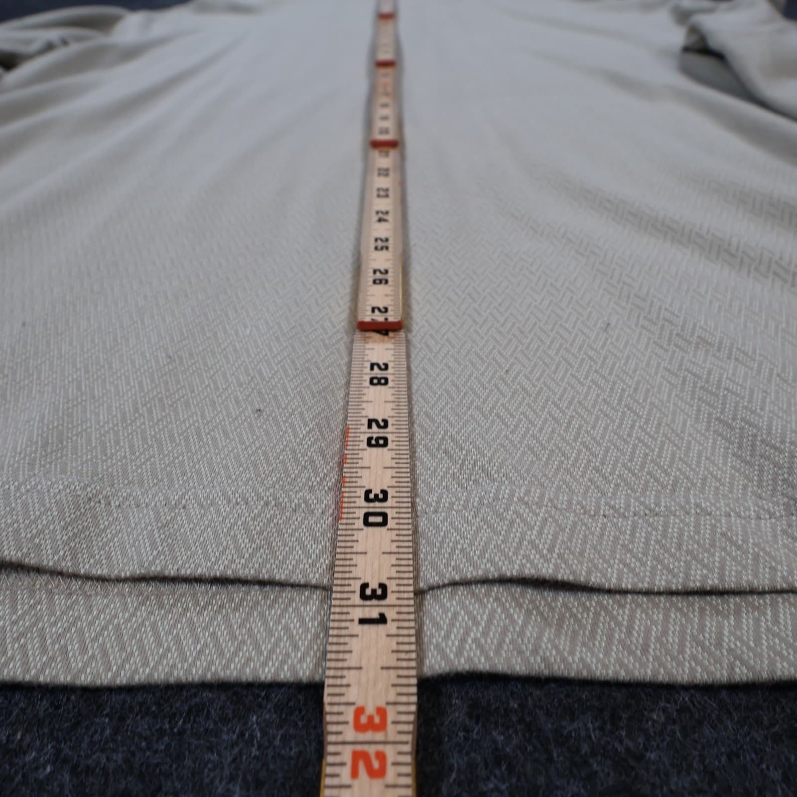 Van Heusen Polo Mens XL Beige Excellent Long Sleeve Textured Knit - Thumbnail 5