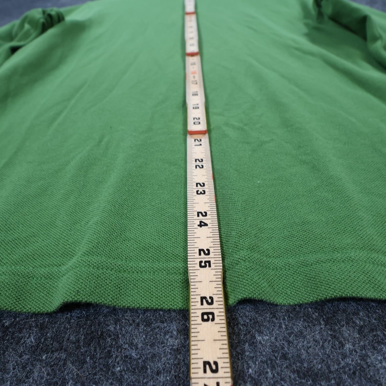 Lands' End Polo Boys L Green Excellent Long Sleeve Pique Cotton Shirt - Thumbnail 5