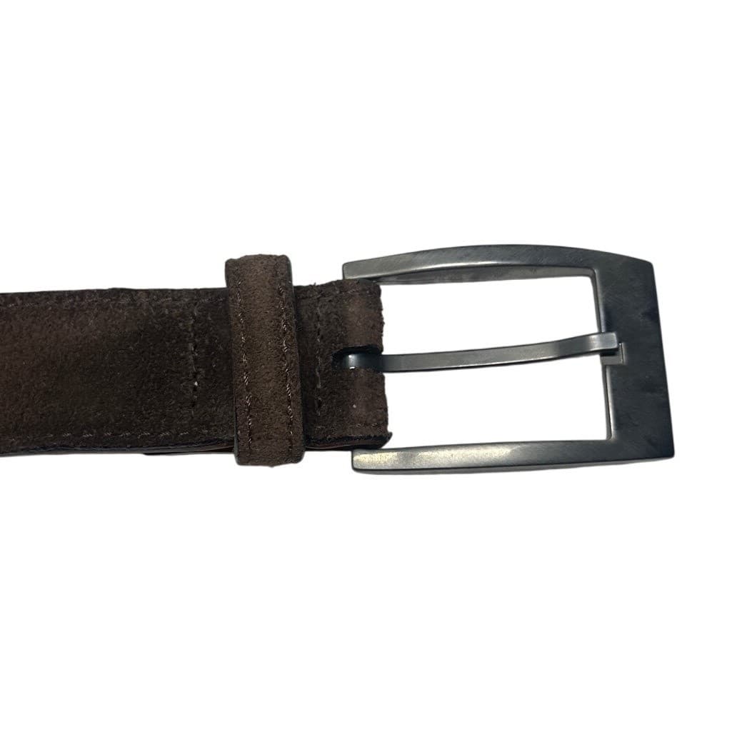 Vintage Bachrach Mens Genuine Leather Suede Belt Size 44 Buckle Made in Italy - Thumbnail 3