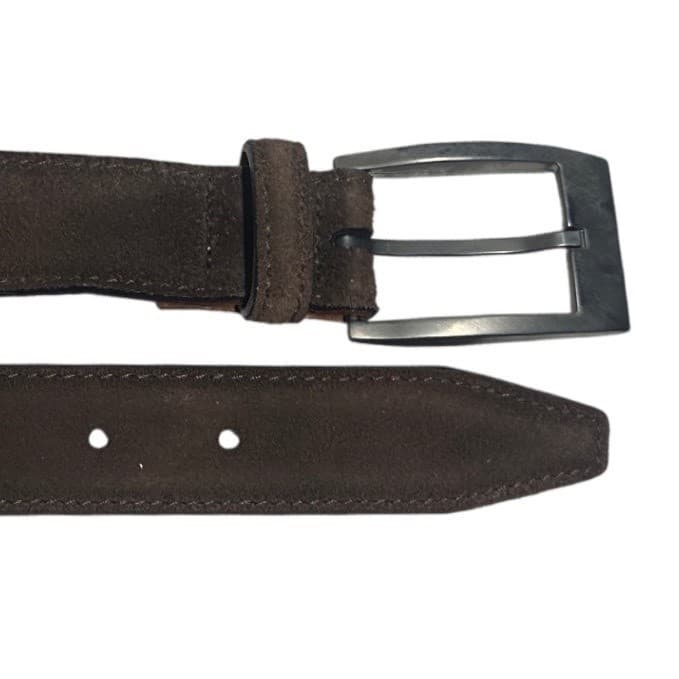 Vintage Bachrach Mens Genuine Leather Suede Belt Size 44 Buckle Made in Italy - Thumbnail 2