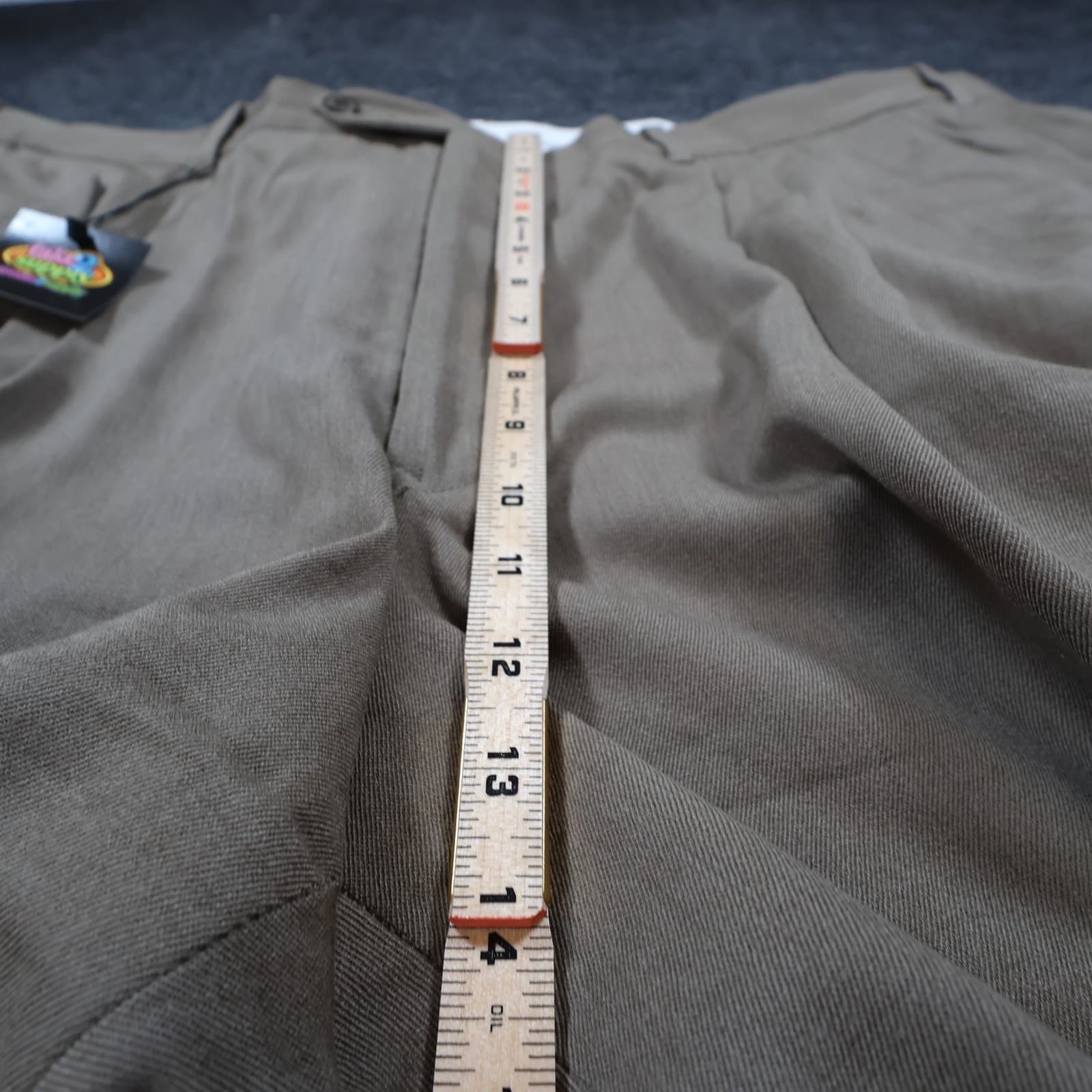 Context Pleated Dress Pants Mens 44 Brown Excellent 100% Wool Made in Canada - Thumbnail 5