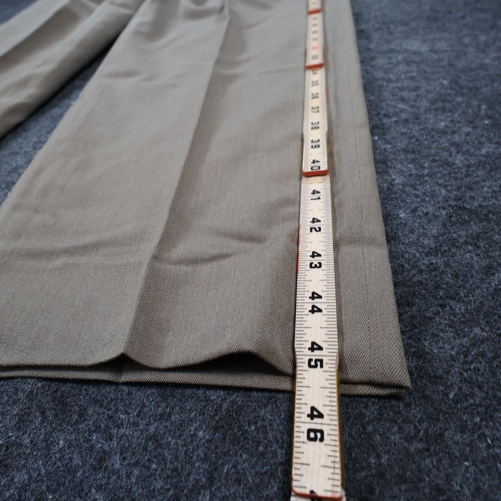 Context Pleated Dress Pants Mens 44 Brown Excellent 100% Wool Made in Canada - Thumbnail 3