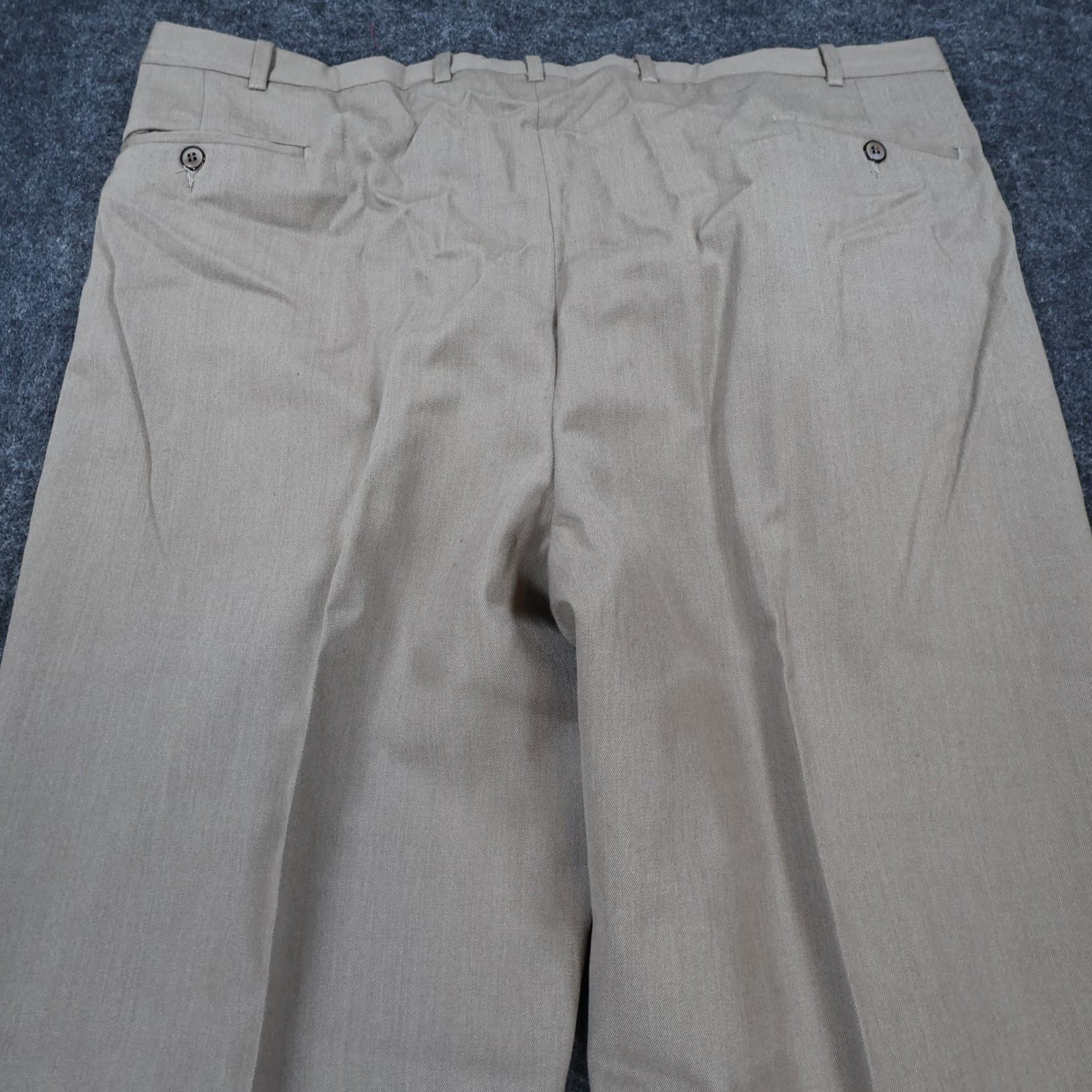 Context Pleated Dress Pants Mens 44 Brown Excellent 100% Wool Made in Canada - Thumbnail 12
