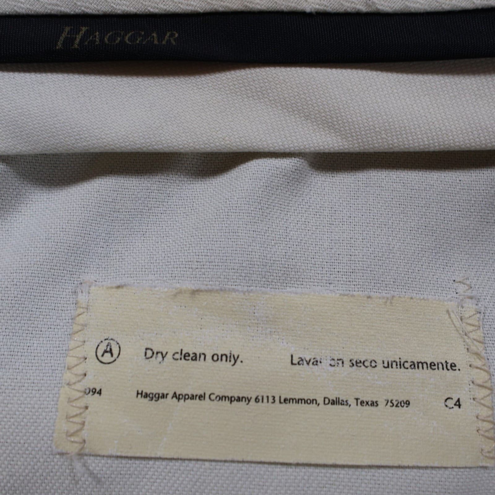 Haggar Dress Pants Mens 36x29 Blue Excellent Pinstripe Pleated - Thumbnail 7