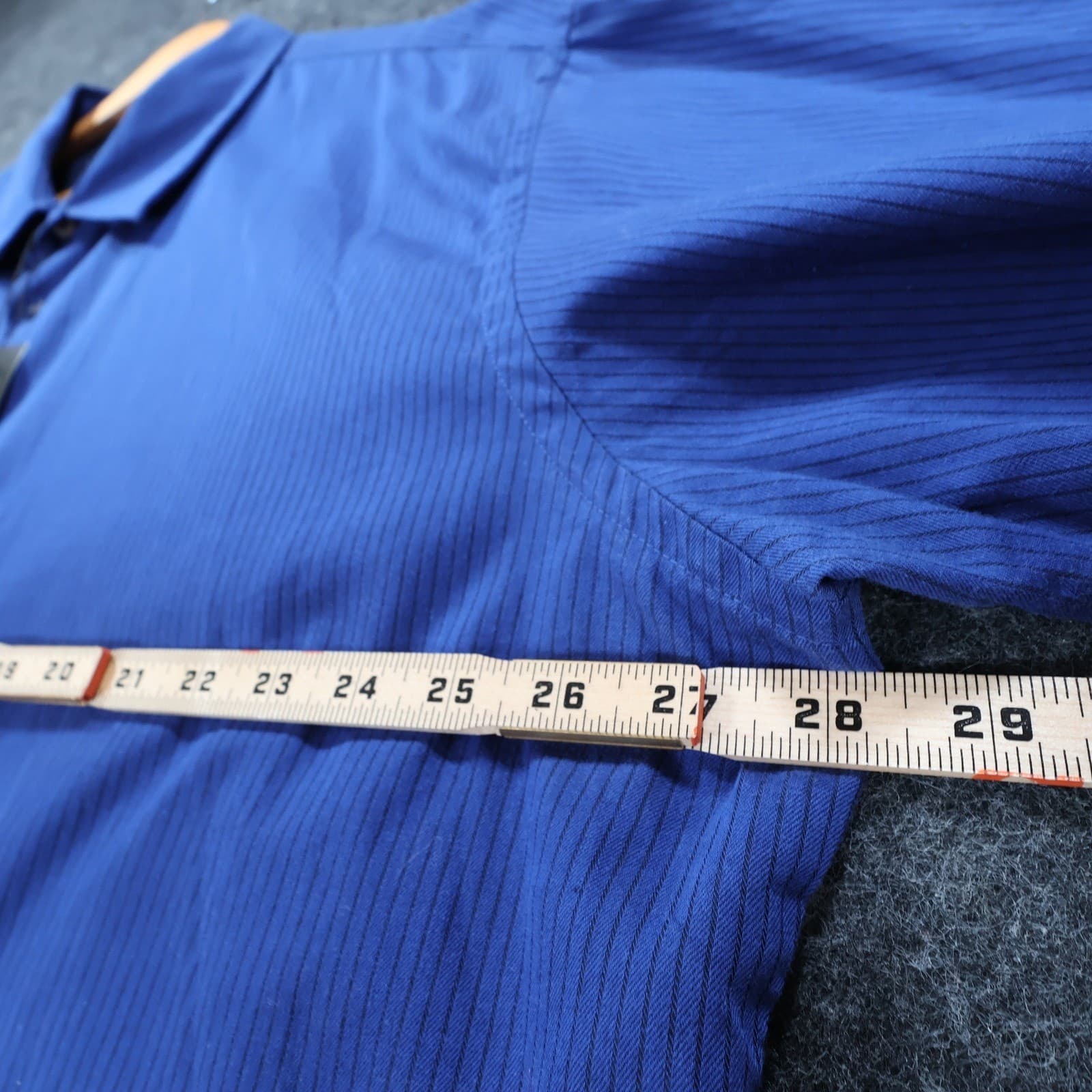 Van Heusen Button Down Mens XXL Blue Excellent Striped - Thumbnail 3