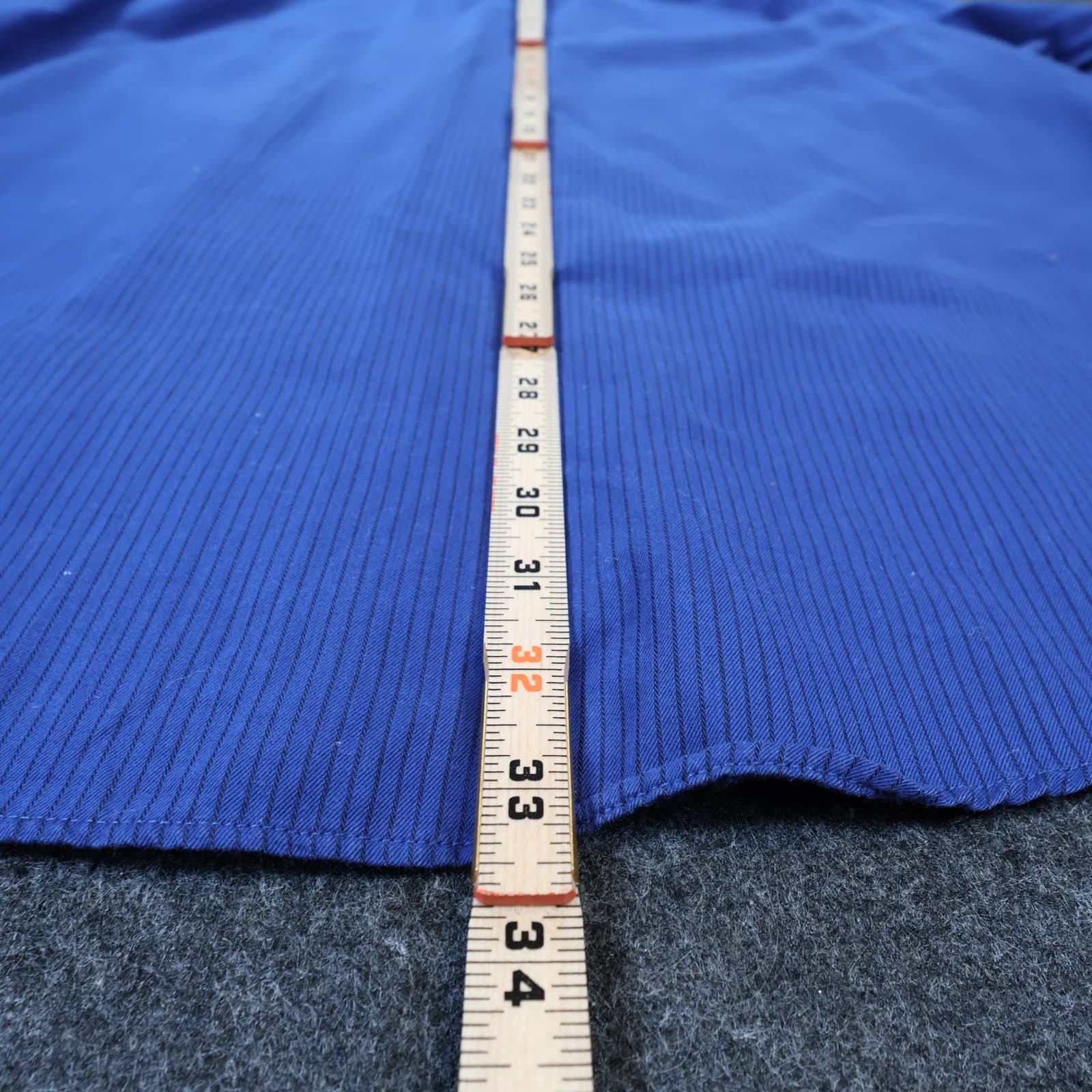 Van Heusen Button Down Mens XXL Blue Excellent Striped - Thumbnail 5