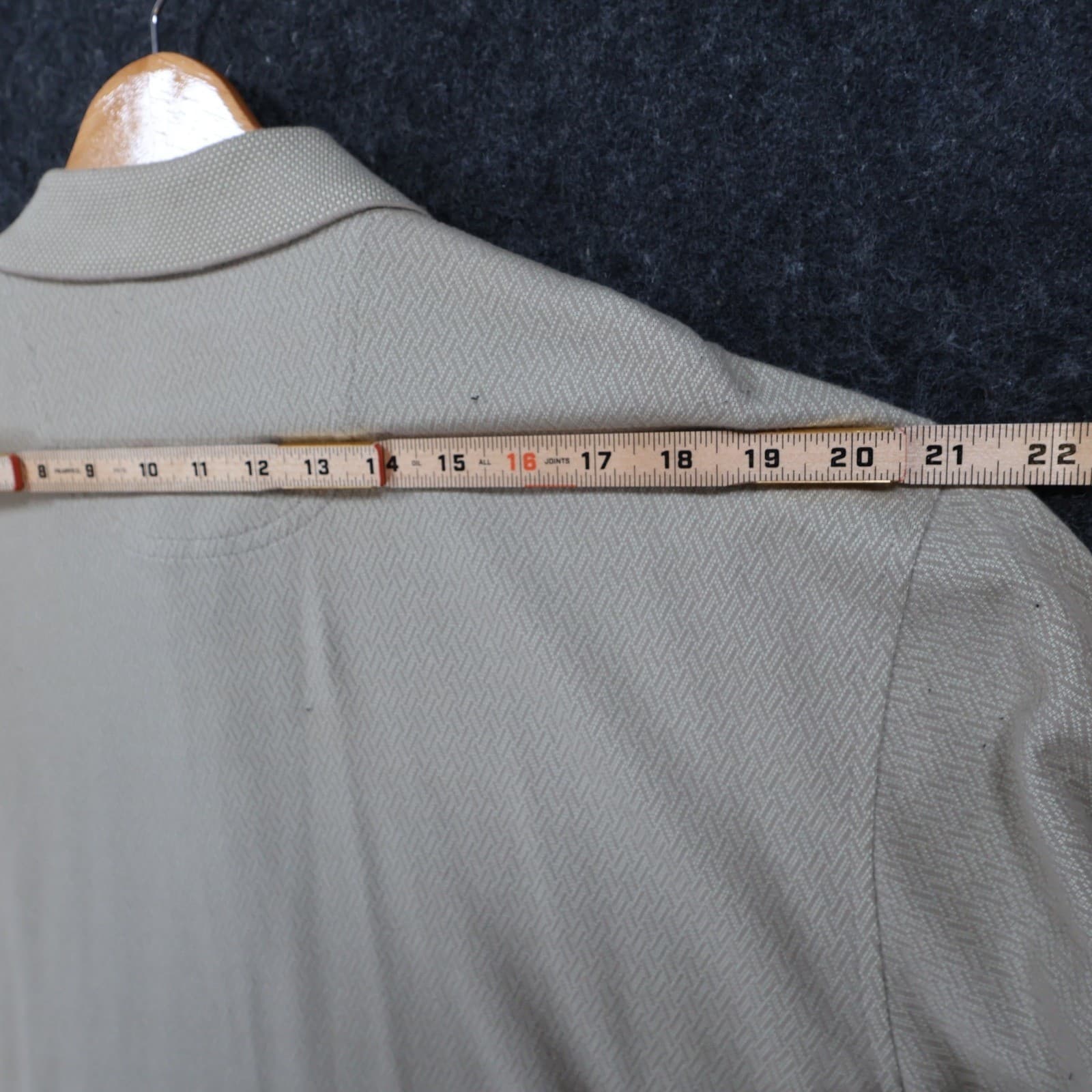 Van Heusen Polo Mens XL Beige Excellent Long Sleeve Textured Knit - Thumbnail 6