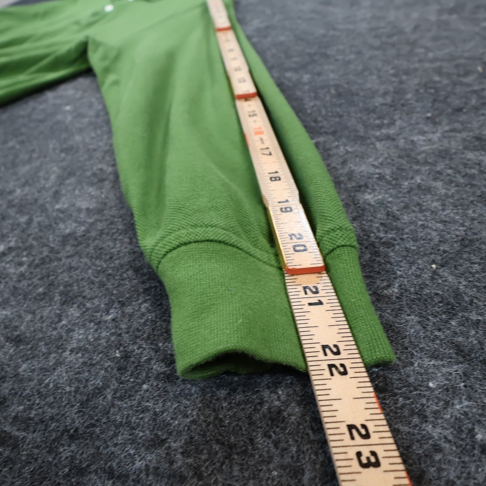 Lands' End Polo Boys L Green Excellent Long Sleeve Pique Cotton Shirt - Thumbnail 4