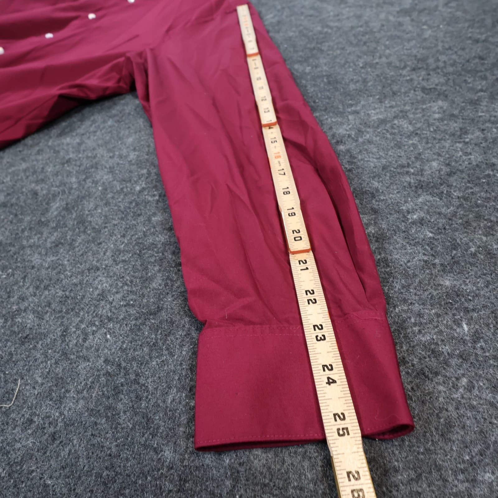 Van Heusen Flex Button Down Mens 2XL Maroon Excellent Wrinkle Free Regular Fit - Thumbnail 4