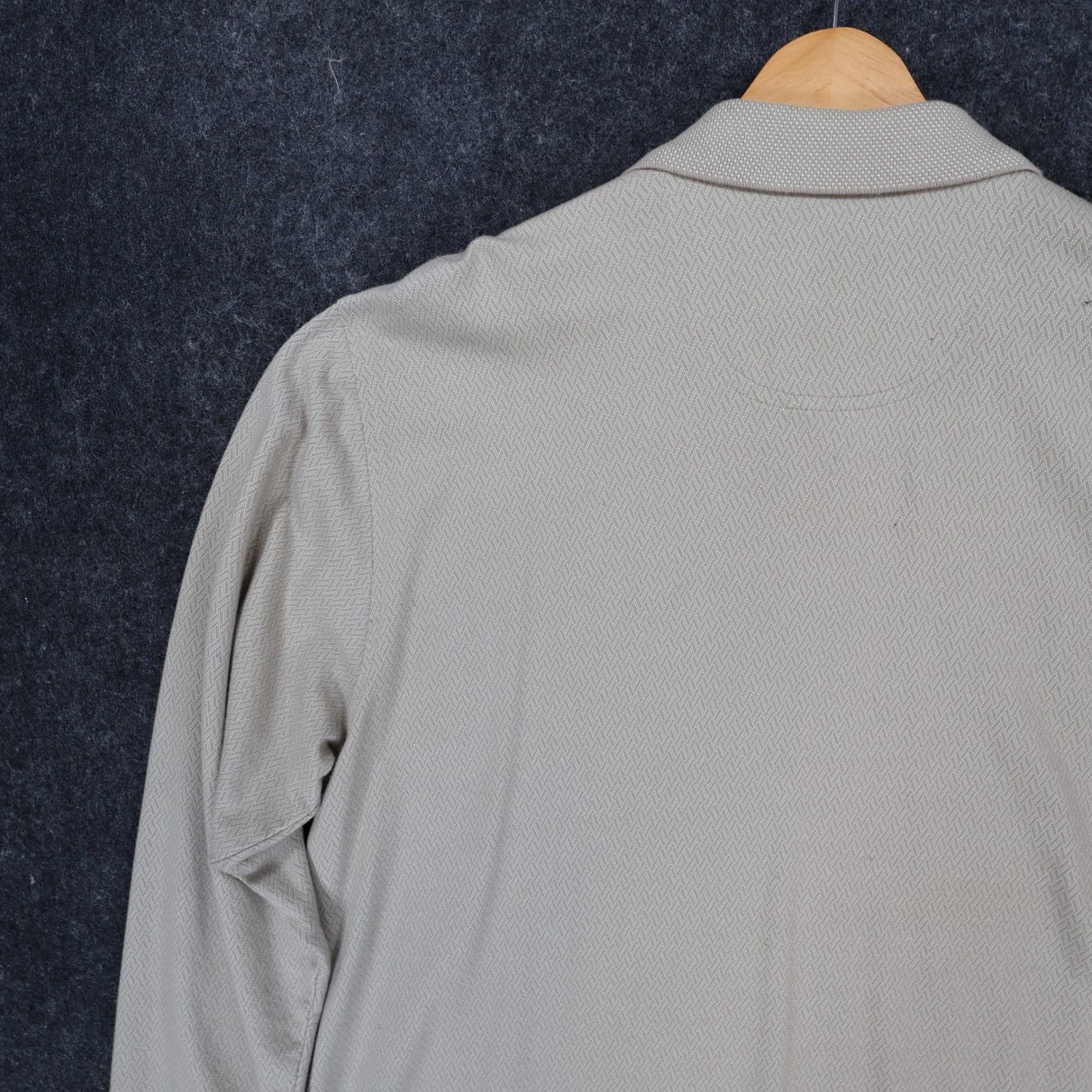 Van Heusen Polo Mens XL Beige Excellent Long Sleeve Textured Knit - Thumbnail 11