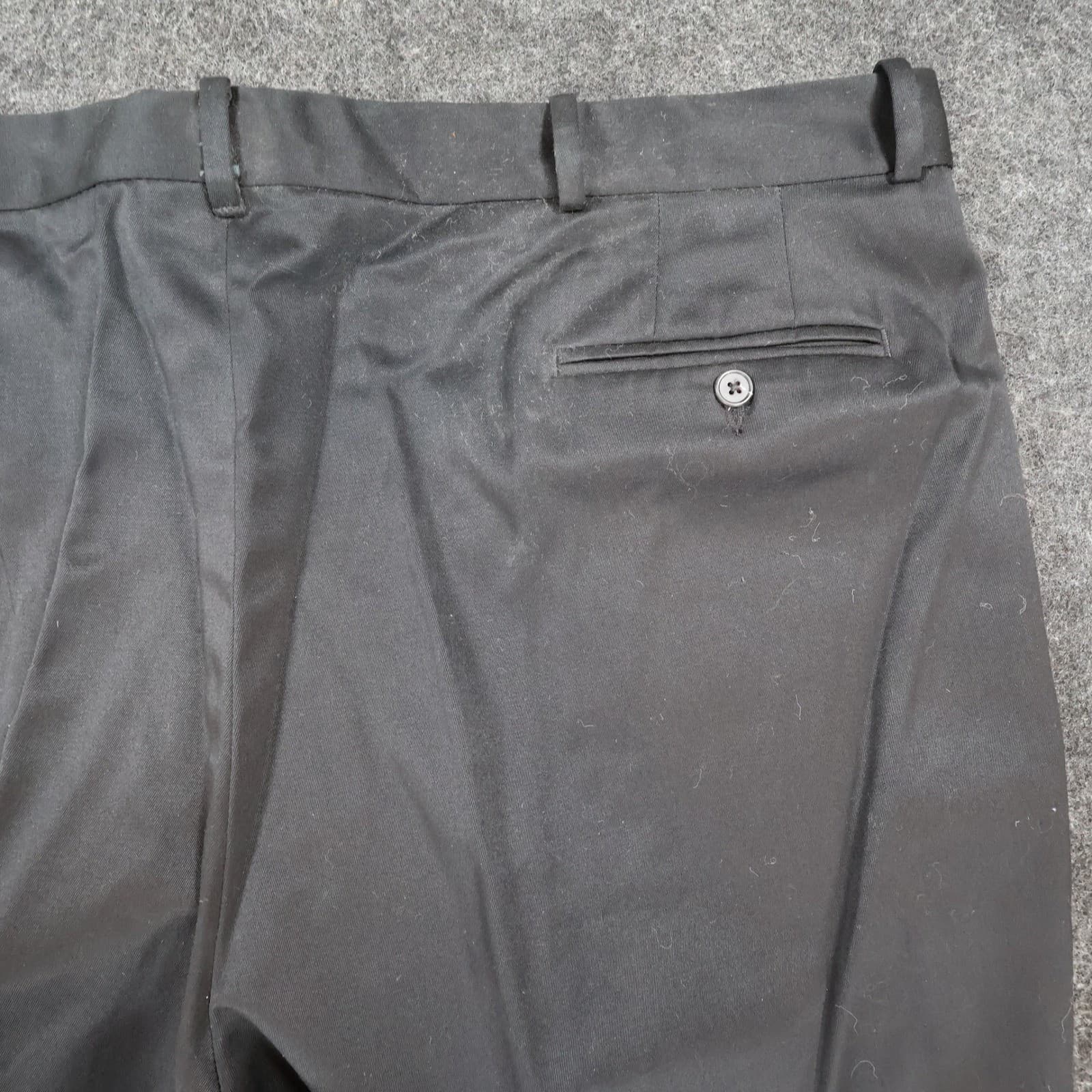 Lands End Pleated Chino Pants Mens 44 Black Excellent Double Pleat - Thumbnail 10
