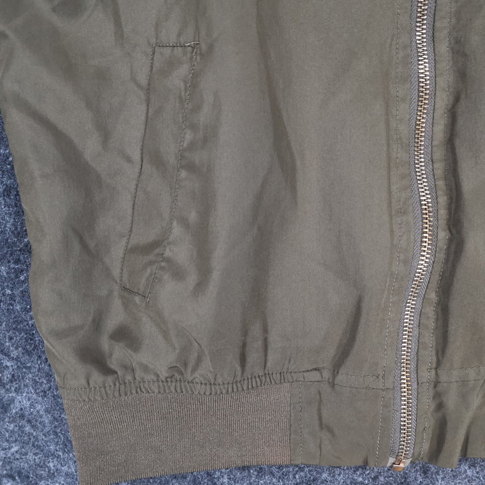 Inso Bomber Jacket Mens Medium Olive Green Excellent Lightweight Full Zip - Thumbnail 9