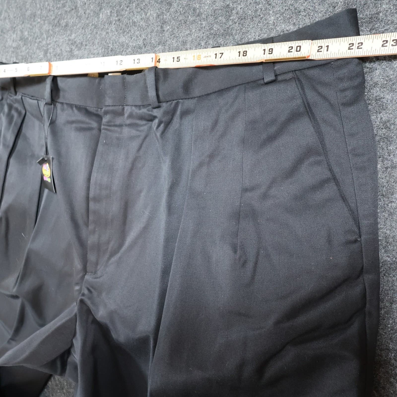 Lands End Pleated Chino Pants Mens 44 Black Excellent Double Pleat - Thumbnail 6
