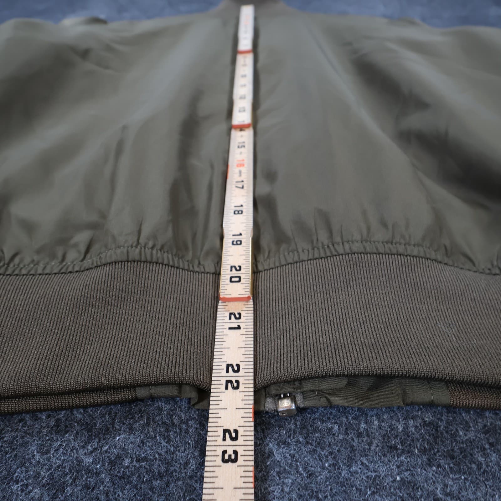 Inso Bomber Jacket Mens Medium Olive Green Excellent Lightweight Full Zip - Thumbnail 5